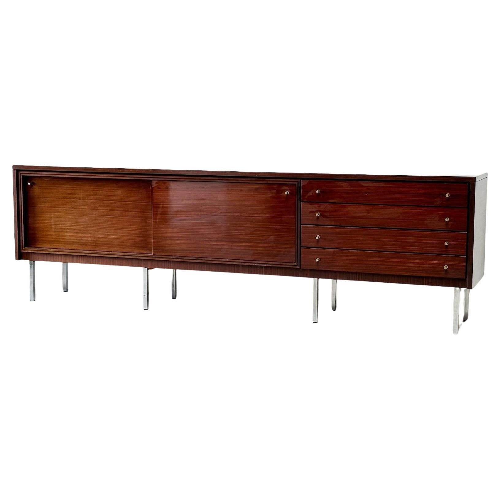 TEAK AND RAFFIA SIDEBOARD | NATURAL FINISH main image 0