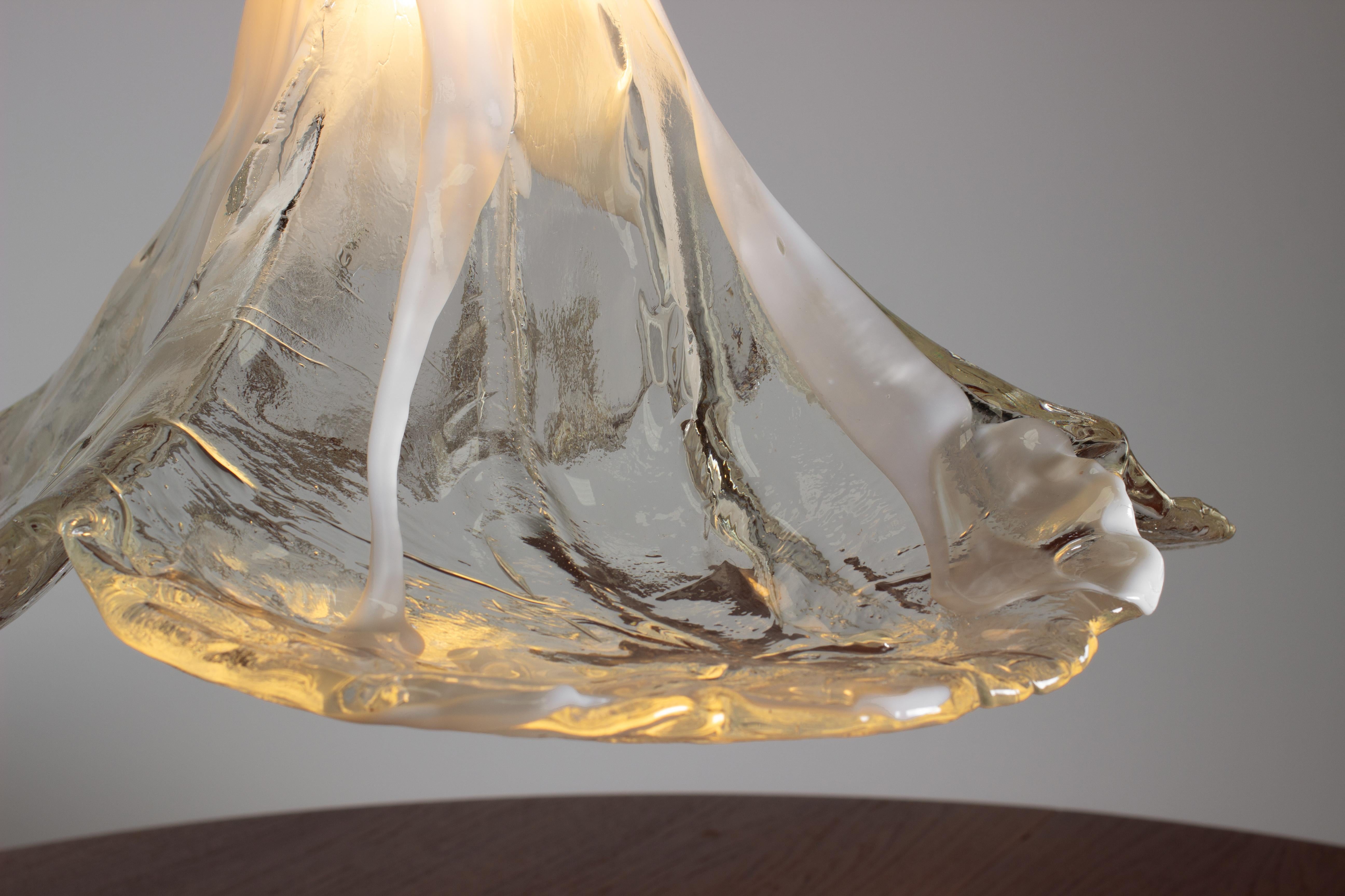 XL 1970s Tulip Murano Glass Pendant Lamp by Carlo Nason for Mazzega 1