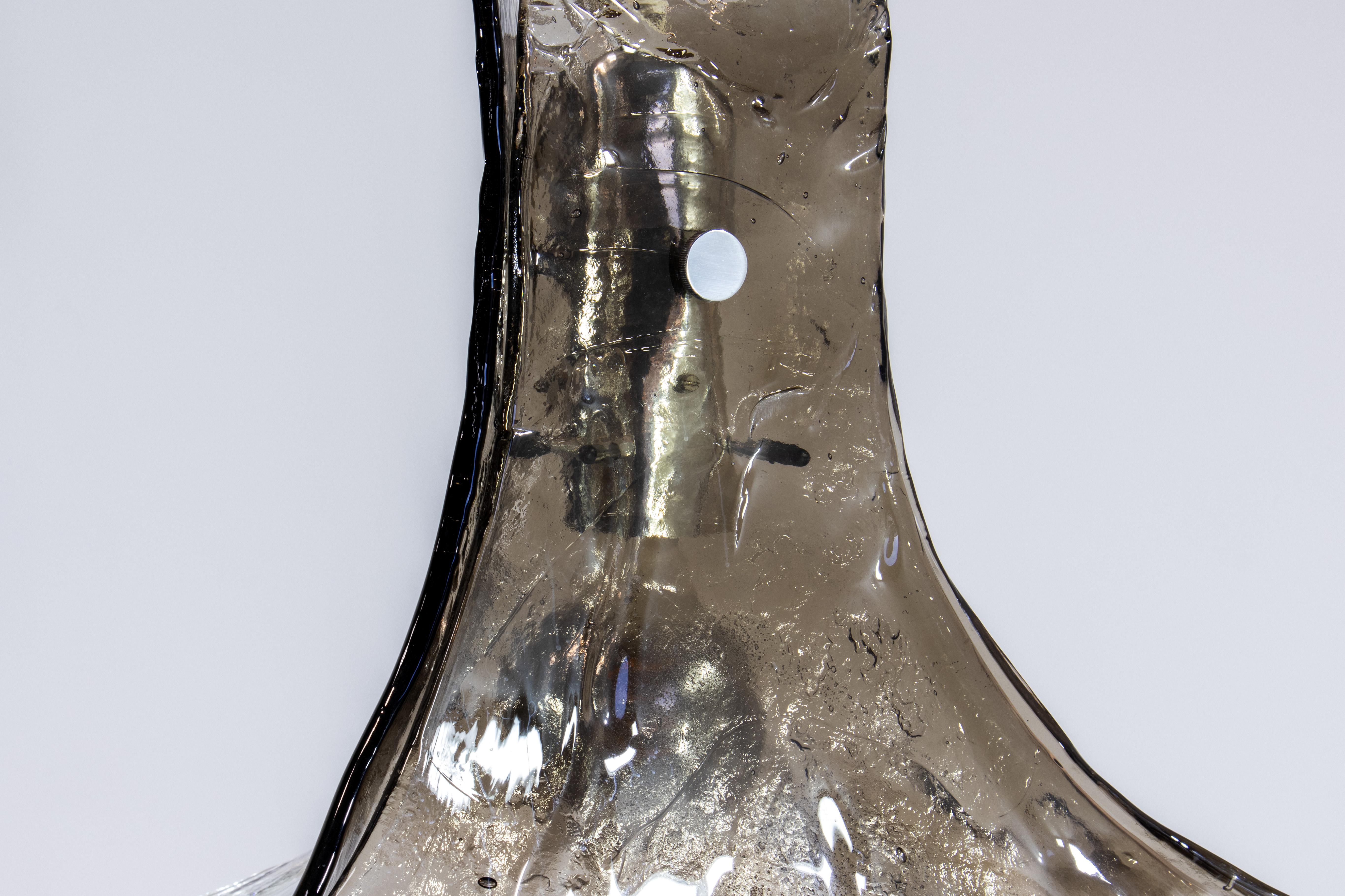 Lampada a sospensione XL 1970 in vetro di Murano Tulipano di Carlo Nason per Mazzega in vendita 3