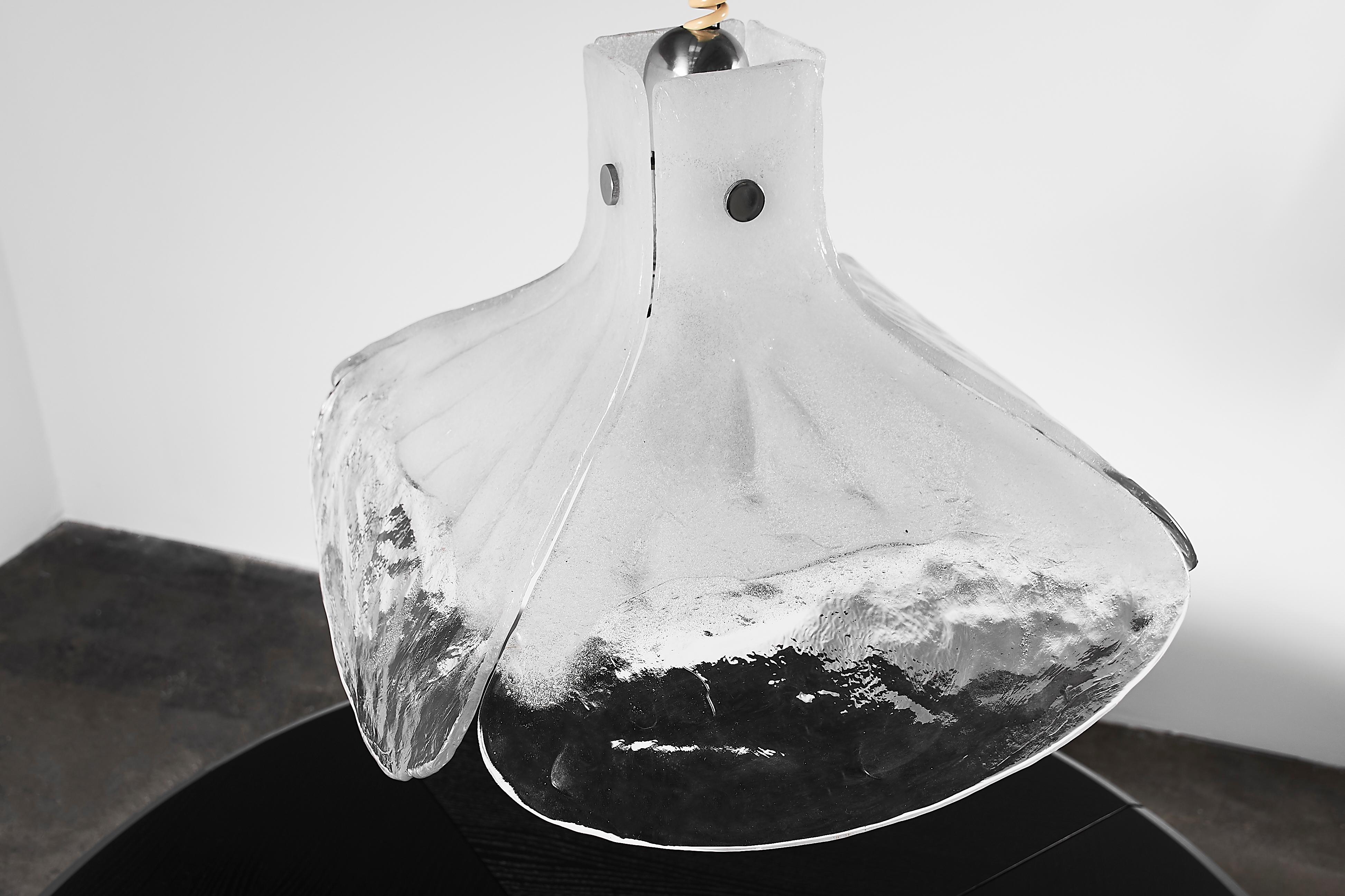 XL 1970s Tulip Murano Glass Pendant Lamp by Carlo Nason for Mazzega 5