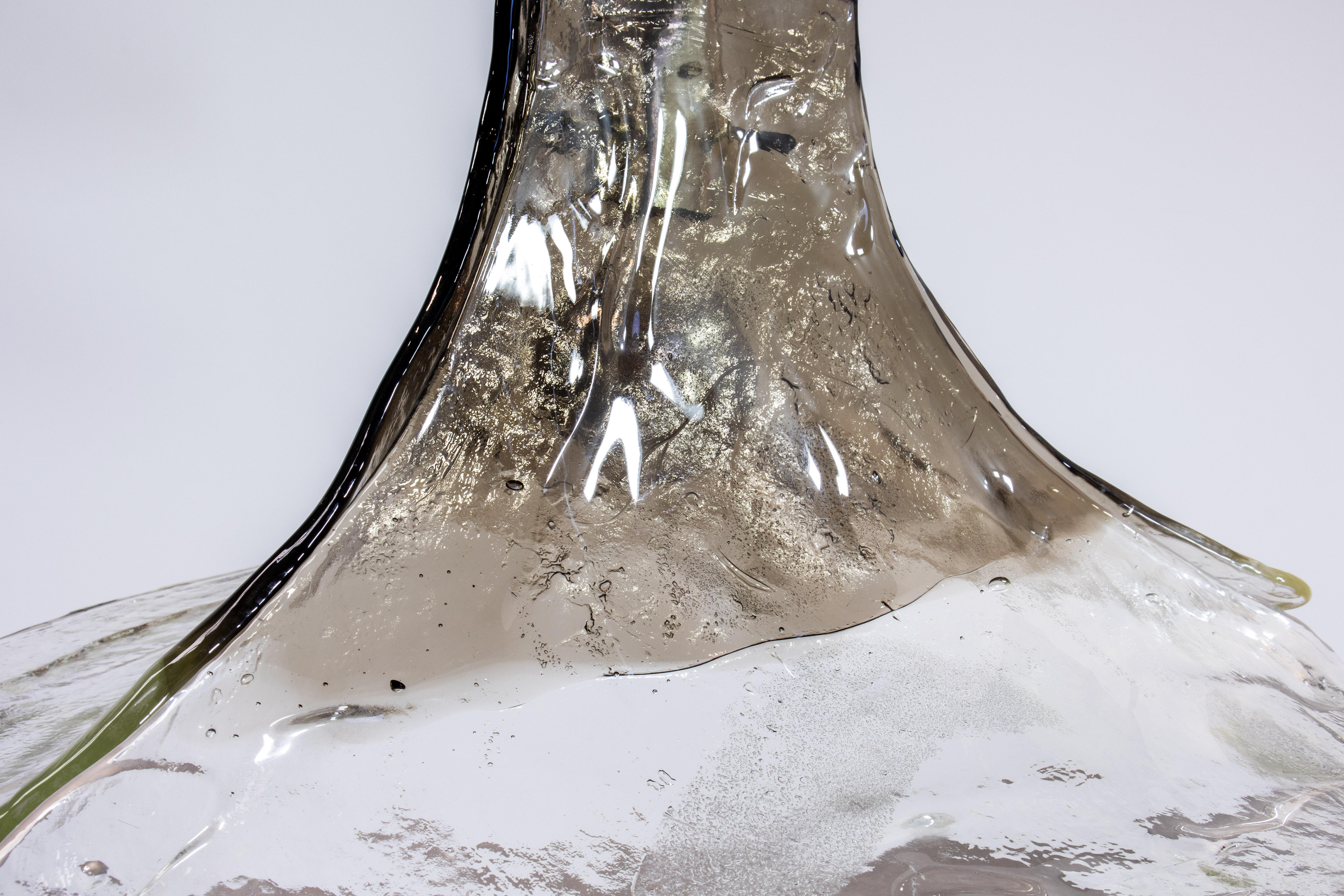Lampada a sospensione XL 1970 in vetro di Murano Tulipano di Carlo Nason per Mazzega in vendita 4