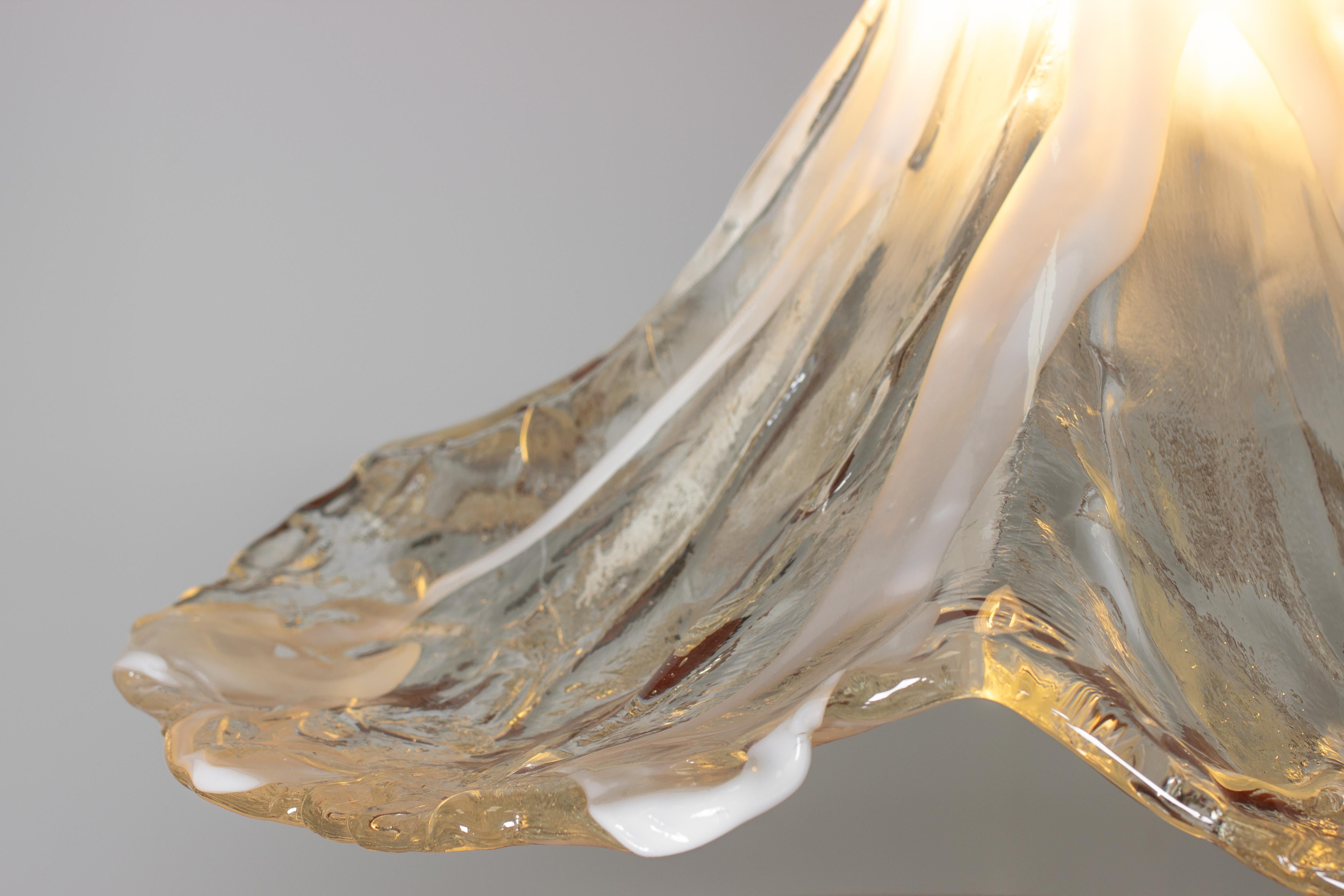 XL 1970s Tulip Murano Glass Pendant Lamp by Carlo Nason for Mazzega 3