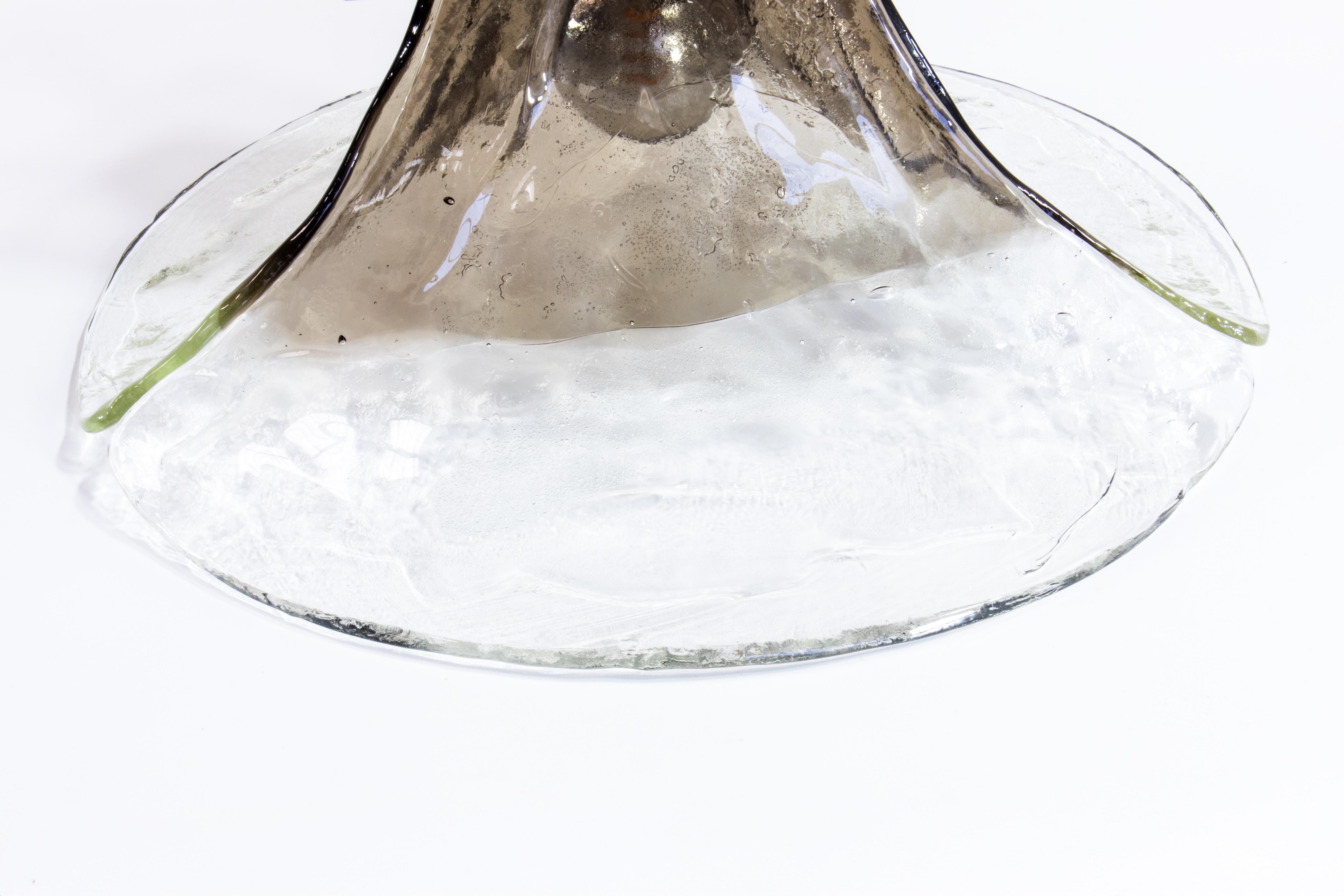 Lampada a sospensione XL 1970 in vetro di Murano Tulipano di Carlo Nason per Mazzega in vendita 9