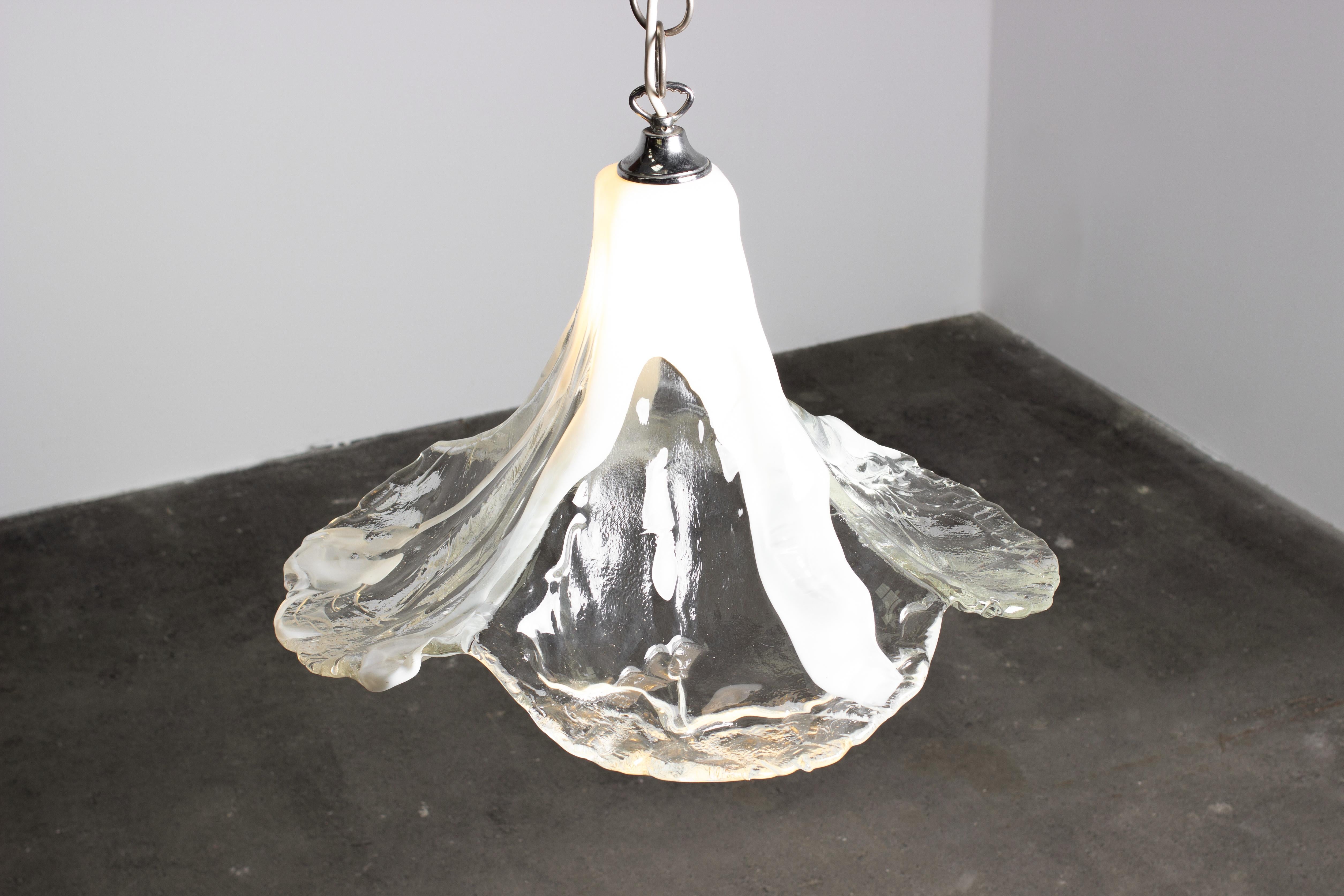 XL 1970s Tulip Murano Glass Pendant Lamp by Carlo Nason for Mazzega 10