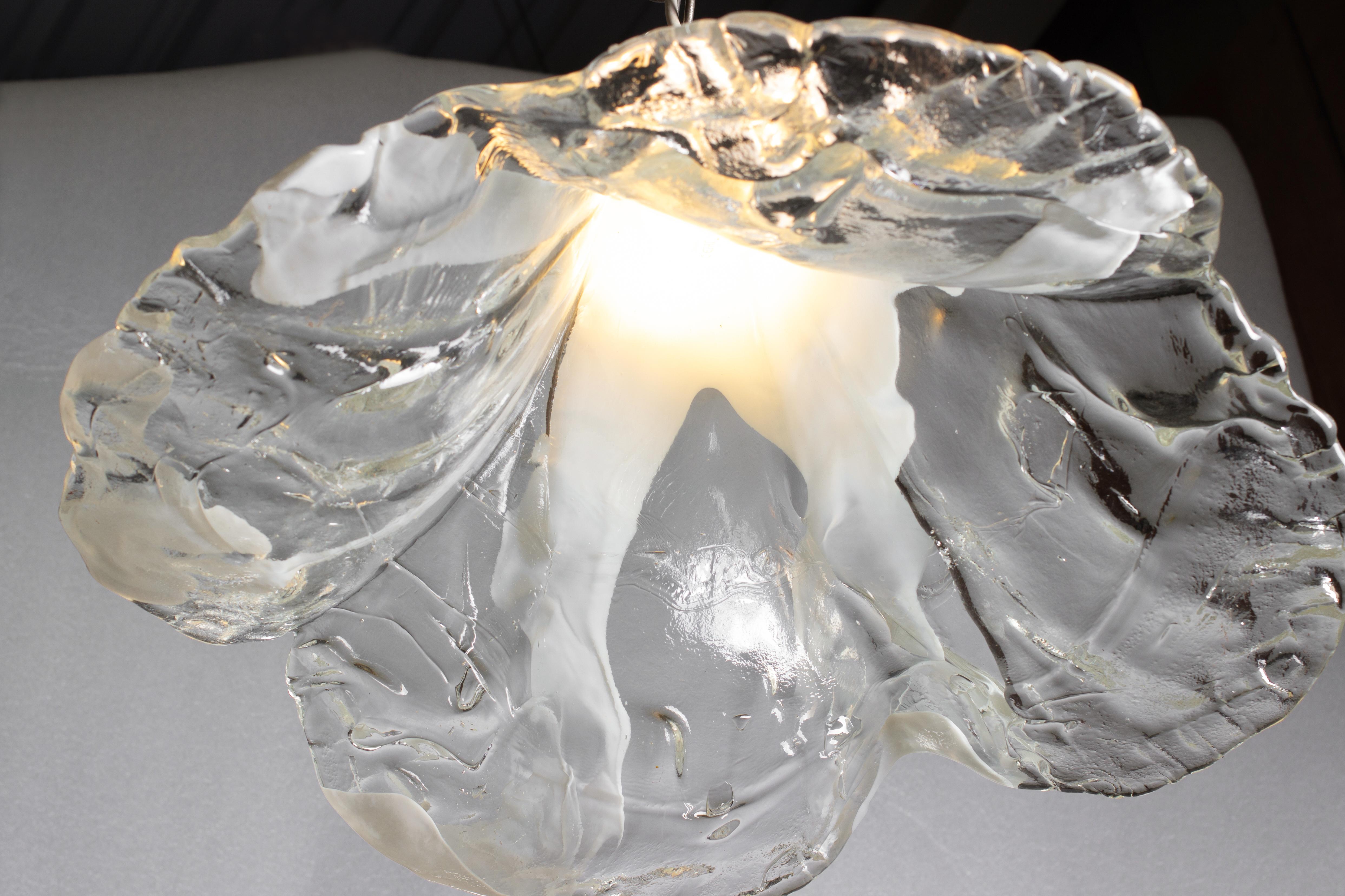 XL 1970s Tulip Murano Glass Pendant Lamp by Carlo Nason for Mazzega 11