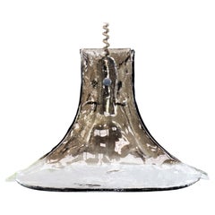 XL 1970s Tulip Murano Glass Pendant Lamp by Carlo Nason for Mazzega