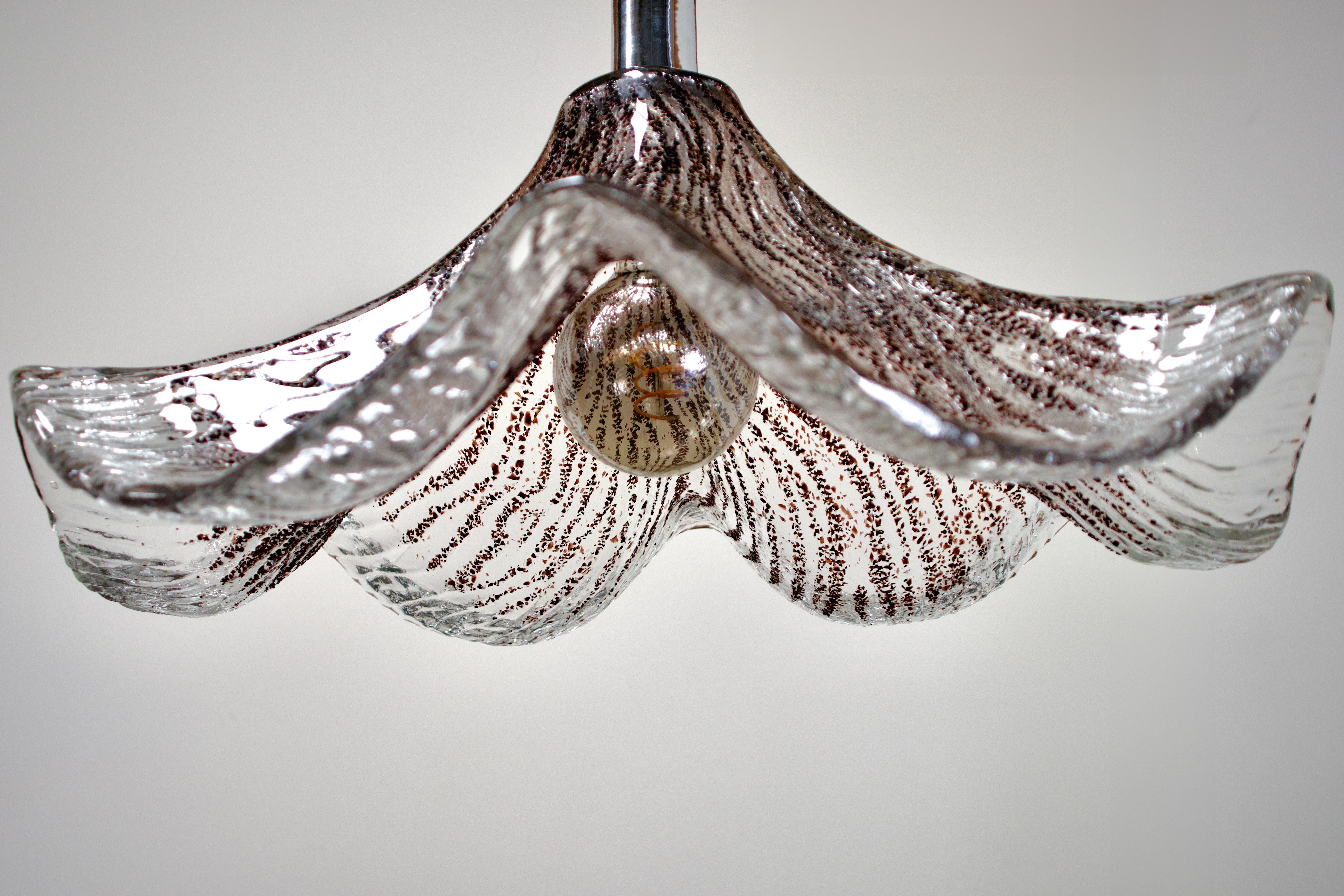 XL 1970s Tulip Murano Glass Pendant Lamp by La Murrina For Sale 2