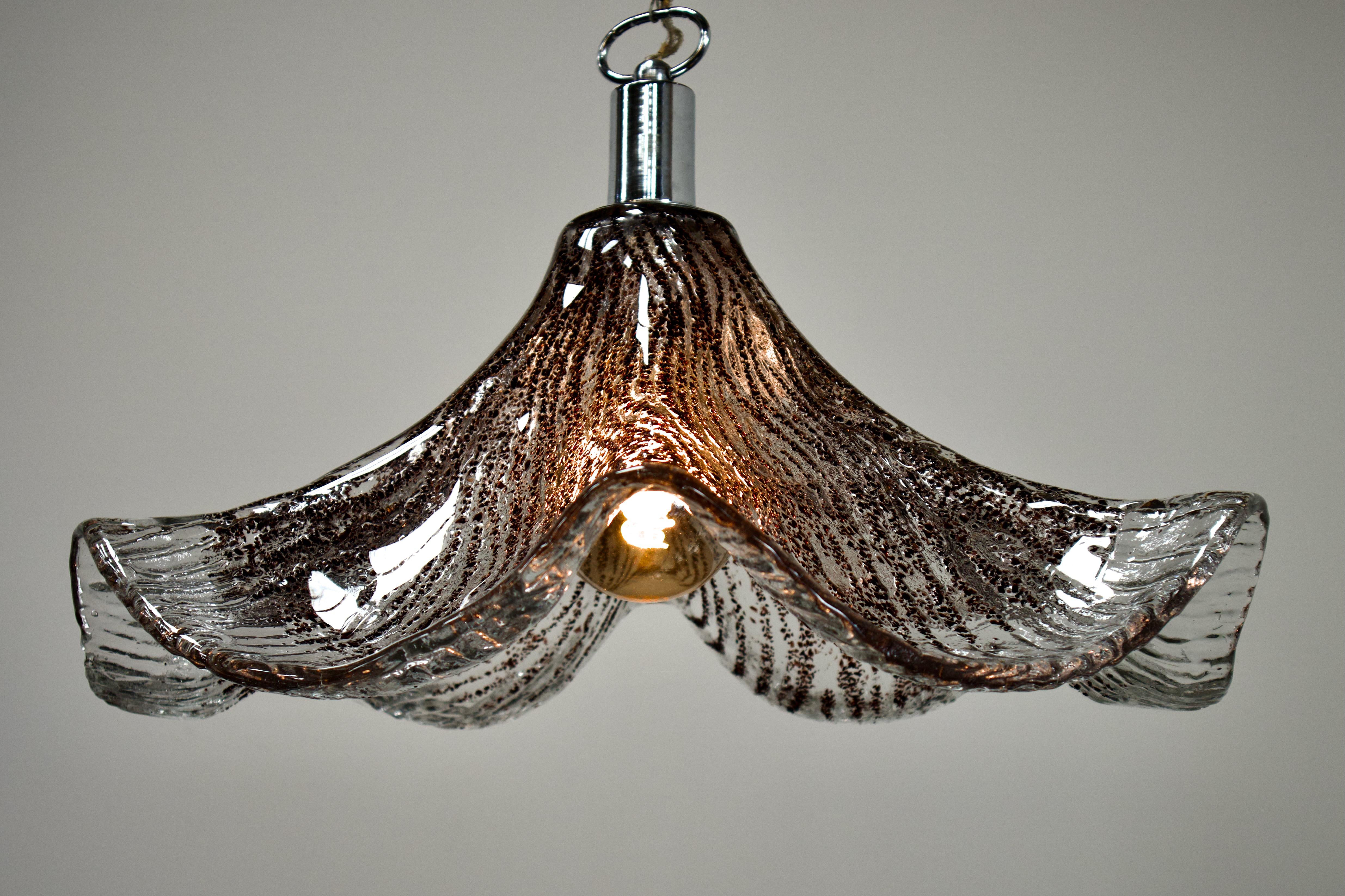 XL 1970s Tulip Murano Glass Pendant Lamp by La Murrina For Sale 3