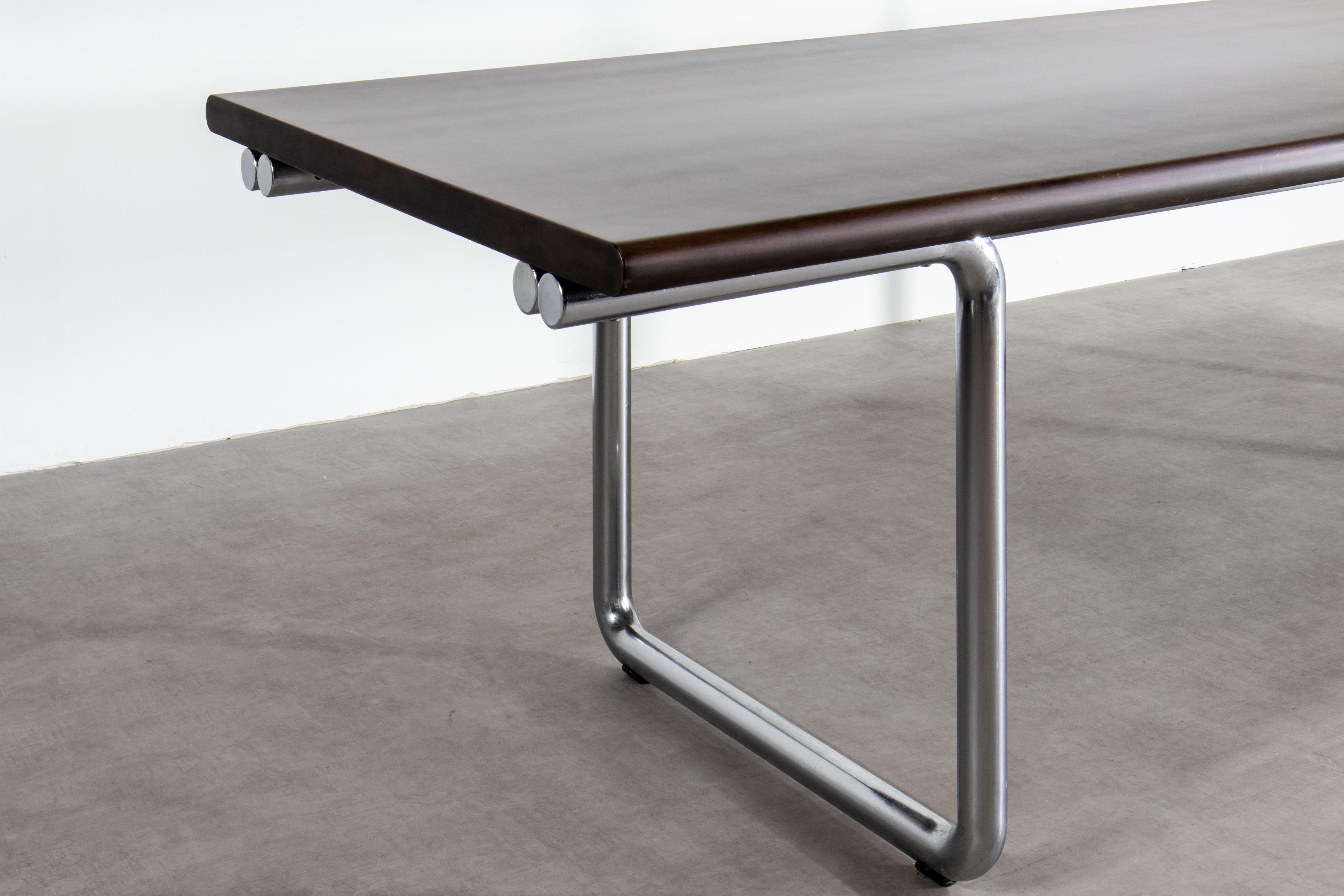 XL 1975 Italian Chrome 12-Seat Conference / Dining Table for Anonima Castelli For Sale 7