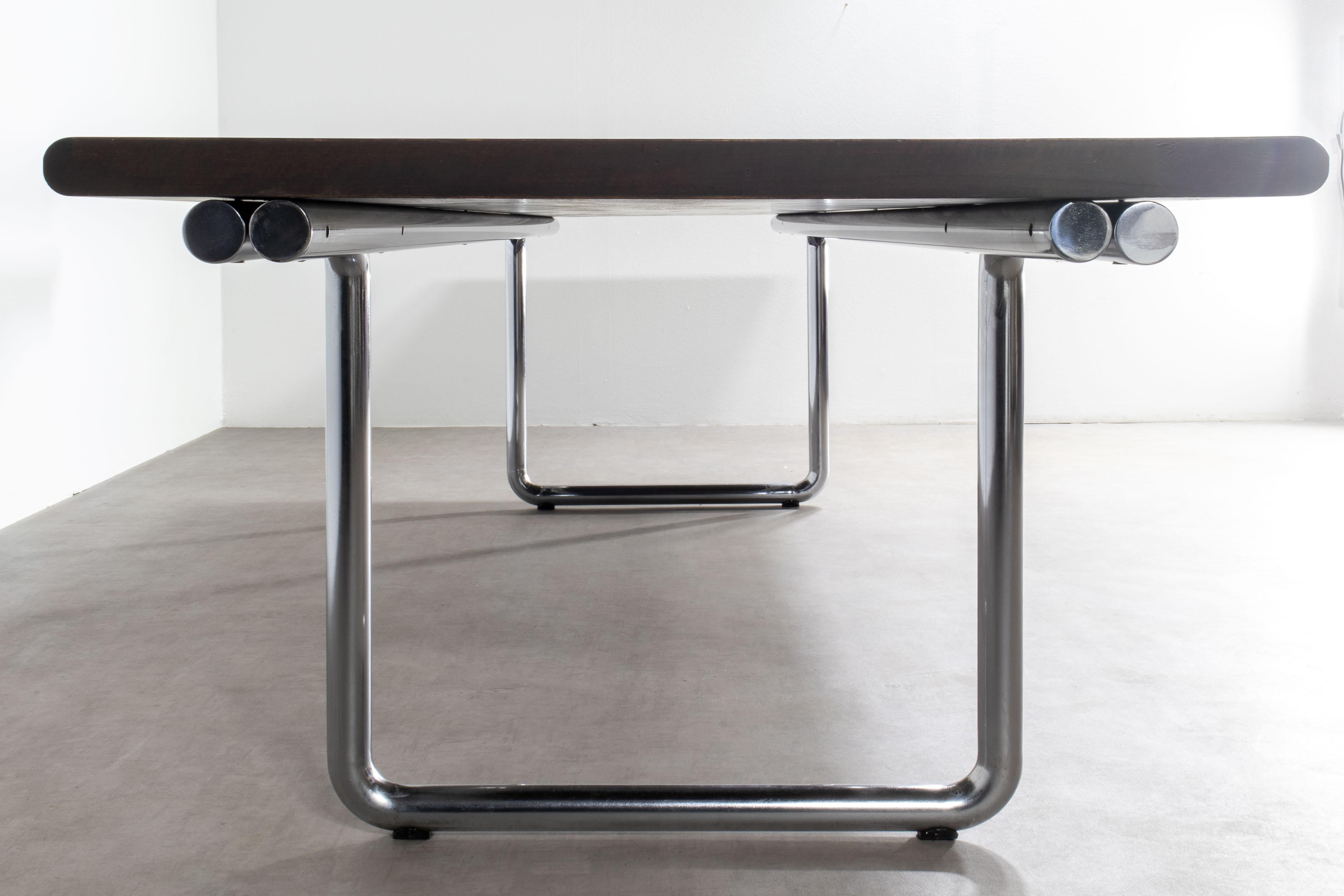 XL 1975 Italian Chrome 12-Seat Conference / Dining Table for Anonima Castelli For Sale 2