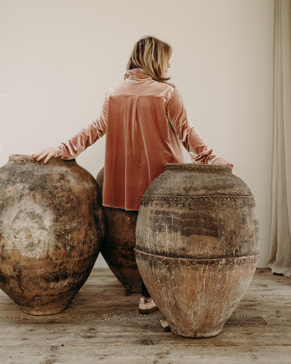 XL 19th Century Spanish Terra Cotta Jars 14