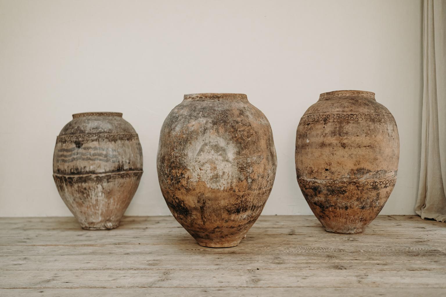 Terracotta XL 19th Century Spanish Terra Cotta Jars