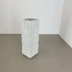 xl 32cm Op Art Vase Porcelain German Vase by Heinrich Ceramics, Germany 1970s