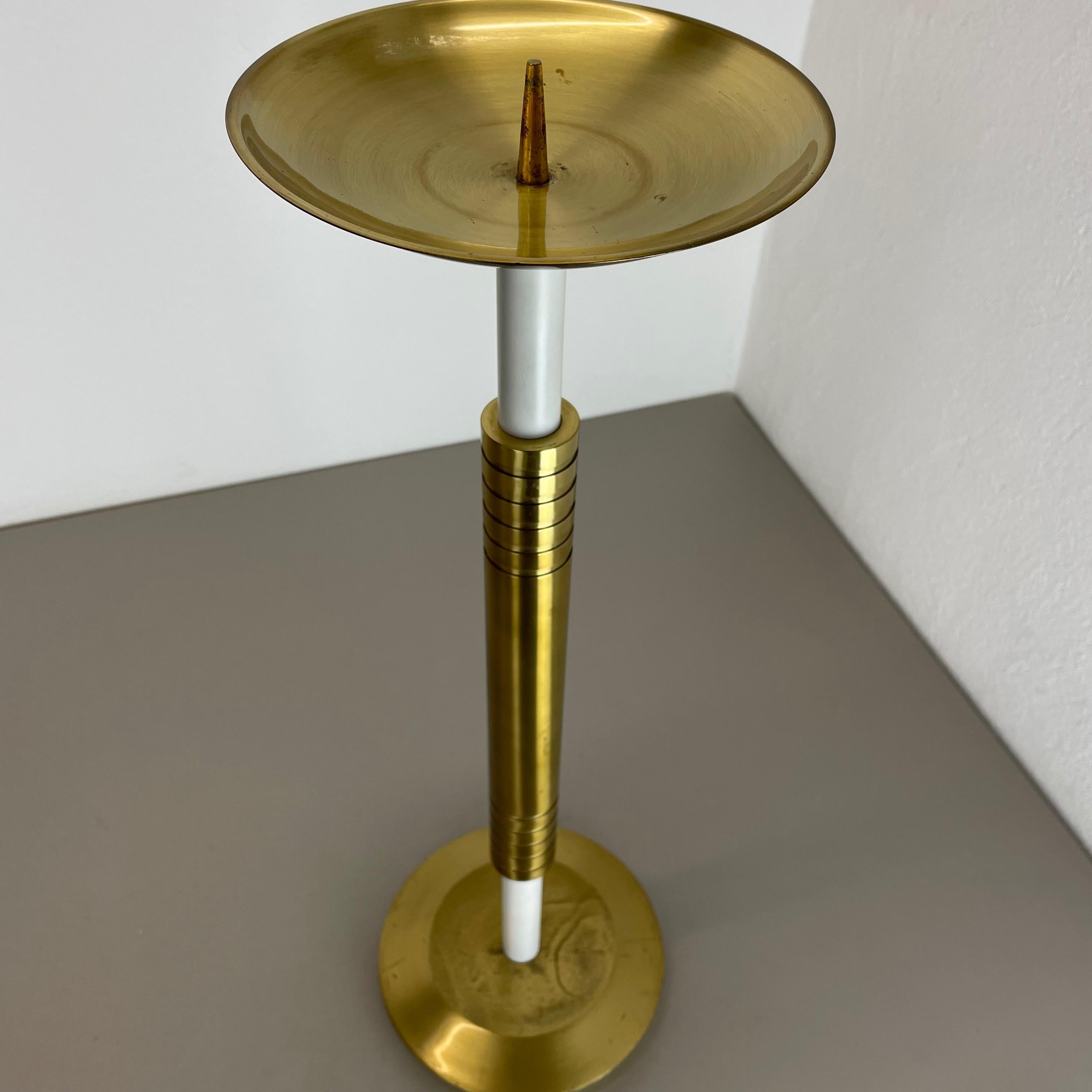 XL 3, 8kg Modernist Sculptural Brutalist Brass Floor Candleholder, Italy, 1950s For Sale 8