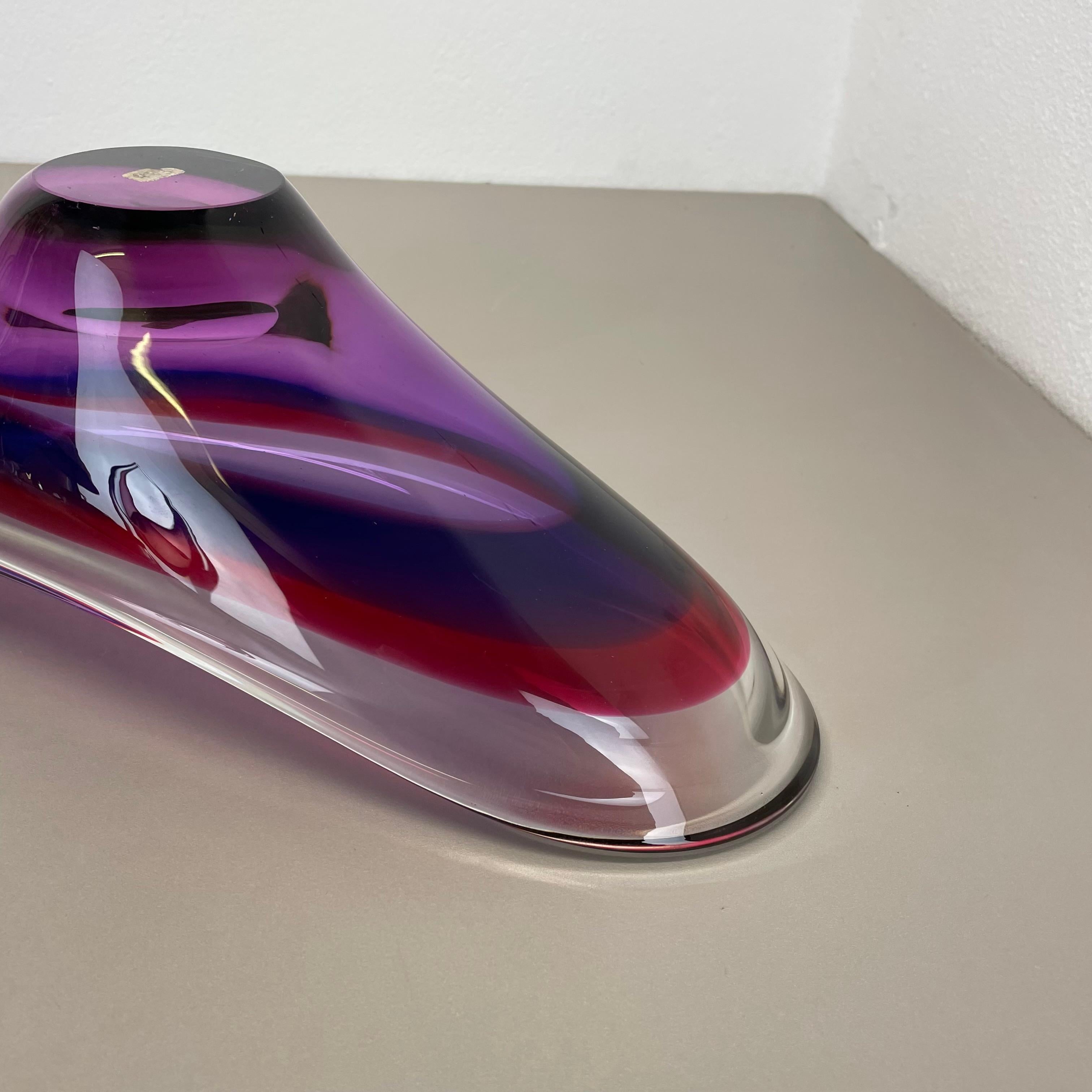 Centrotavola in vetro di murano xl 43cm di Flavio Poli Attrib., Murano, Italia, anni '70 in vendita 9