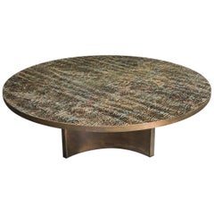 XL 54" Exceptionally Rare Phillip & Kelvin Laverne Eternal Forest Coffee Table