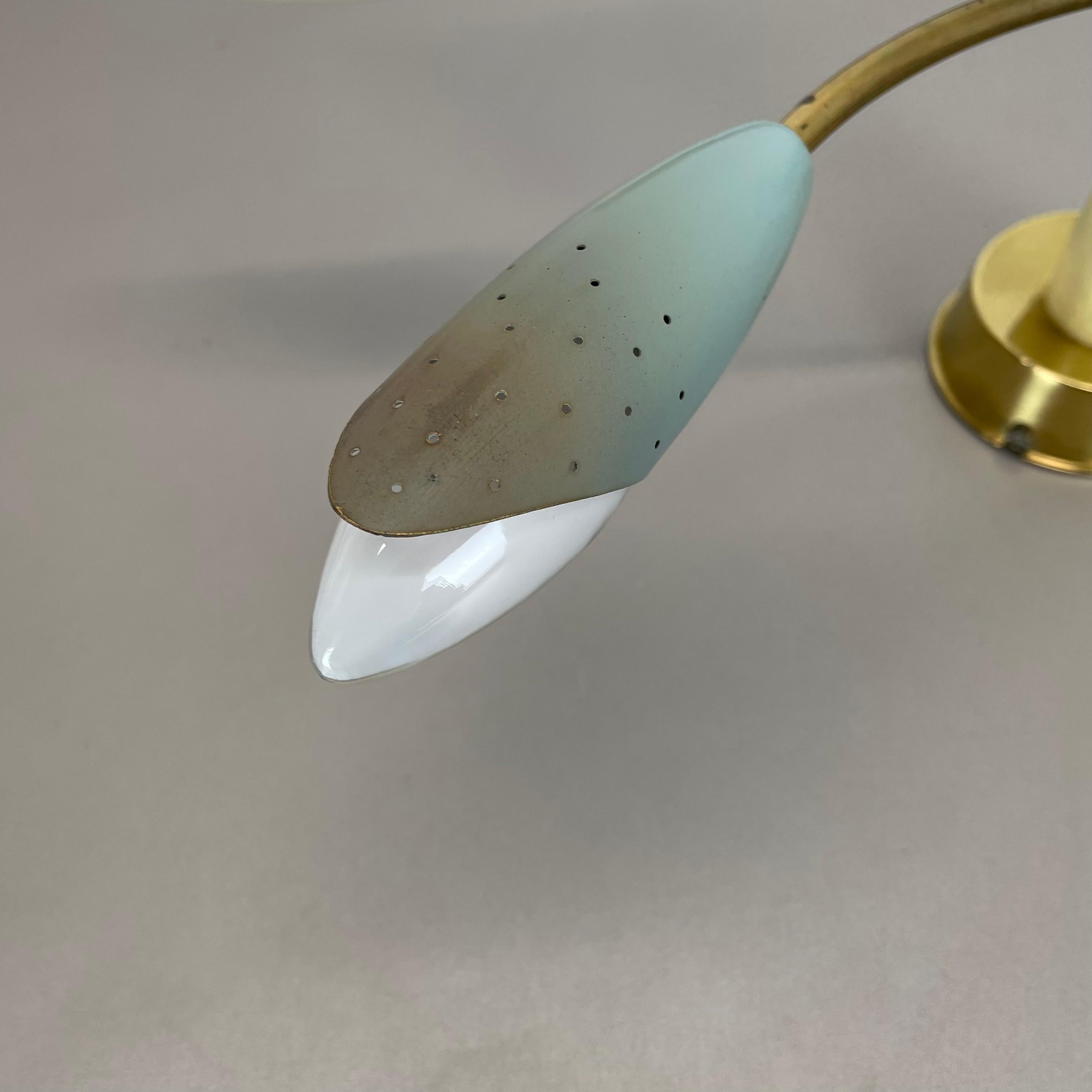 xl 6 bracci in ottone Stilnovo stile Gino Sarfatti Plafoniera Italia 1950 In condizioni buone in vendita a Kirchlengern, DE