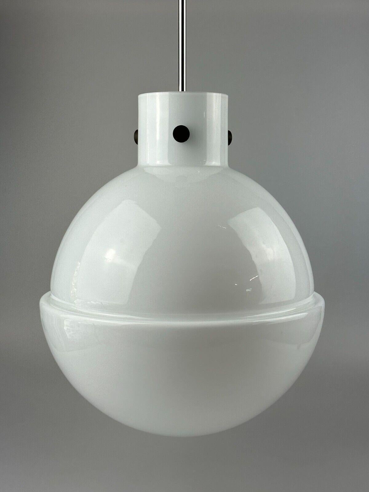Metal XL 60s 70s ceiling lamp ball lamp Glashütte Limburg Germany glass design For Sale
