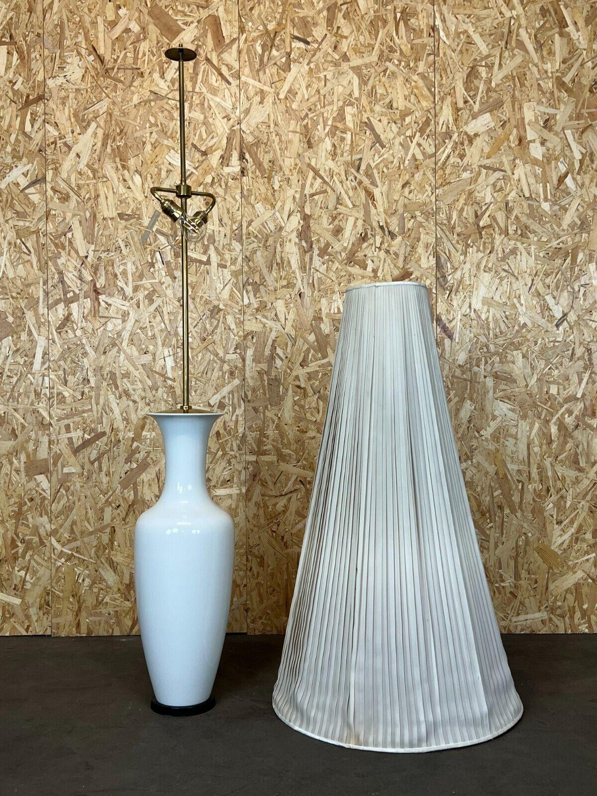 XL 60s 70s Lamp Light Floor Lamp Porcelain Kpm Brass Space Age For Sale 5