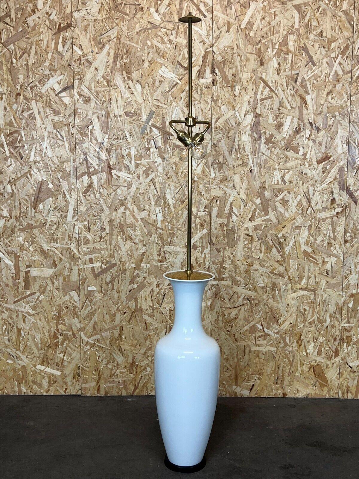 XL 60s 70s Lamp Light Floor Lamp Porcelain Kpm Brass Space Age For Sale 12