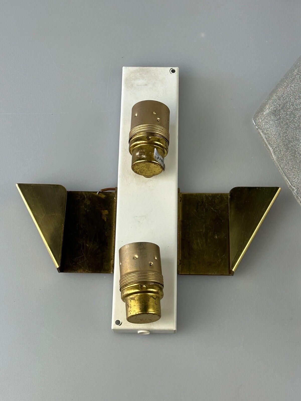 XL 60s 70s Wall Lamp Wall Sconce Kaiser Lights Brass Glass Space Age In Good Condition For Sale In Neuenkirchen, NI