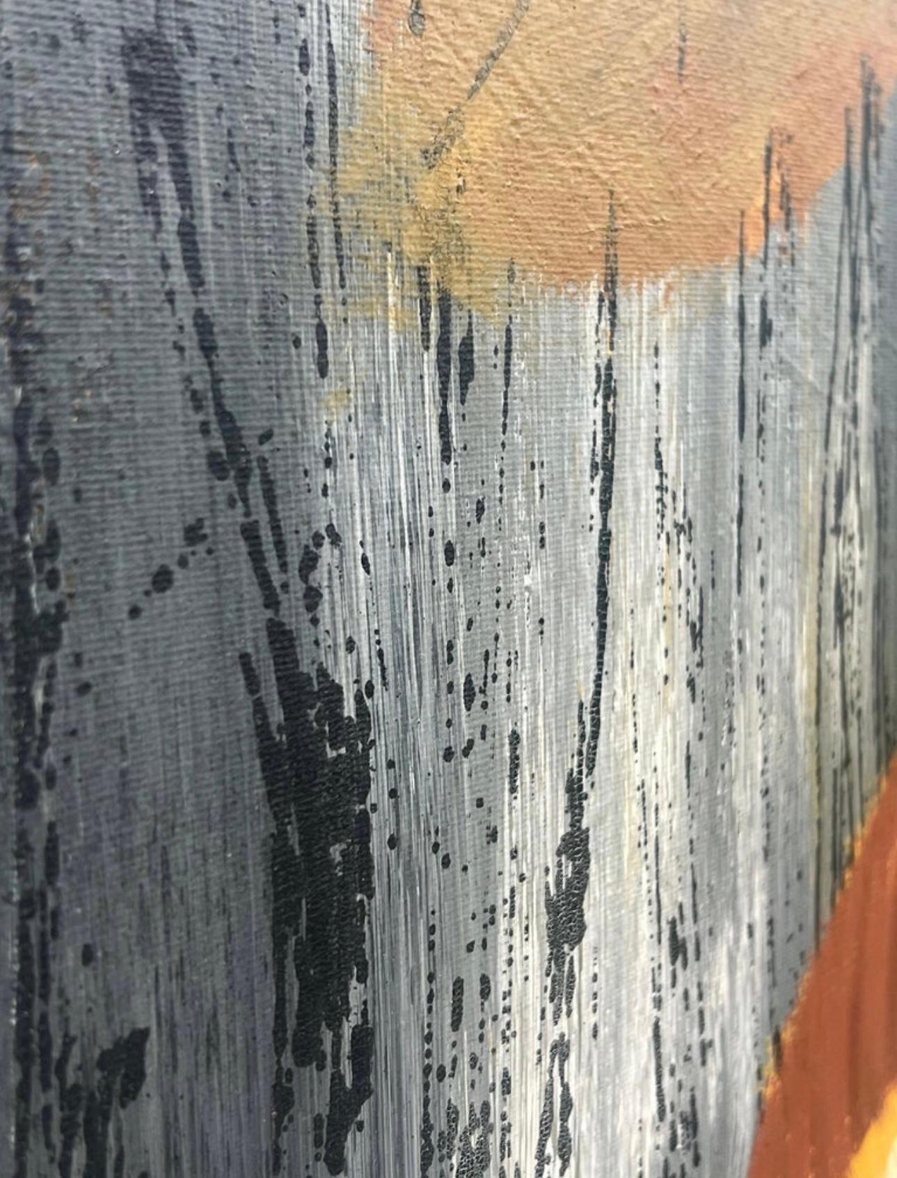 XL 60s Mid Century Lee Reynolds Magic Mushroom Forest Retro Painting Framed (amerikanisch) im Angebot