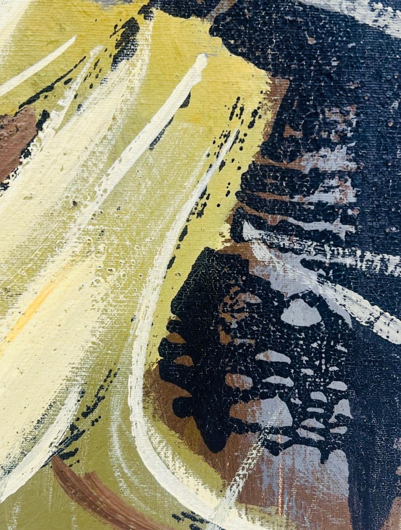 XL 60s Mid Century Lee Reynolds Magic Mushroom Forest Retro Painting Framed im Zustand „Gut“ im Angebot in St.Petersburg, FL