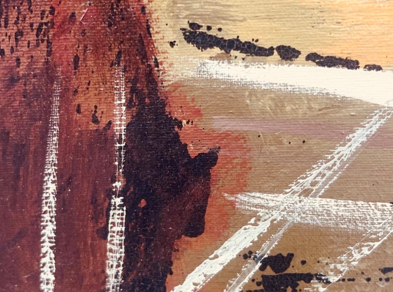 XL 60s Mid Century Lee Reynolds Magic Mushroom Forest Retro Painting Framed (20. Jahrhundert) im Angebot