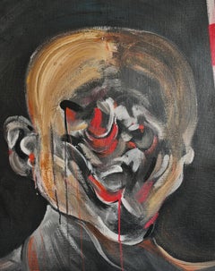 XL Abstraktes Ölgemälde, im Stil von Francis Bacon und Vladimir Velickovic