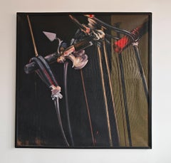 XL Abstract oil painting, in style of Francis Bacon and Vladimir Velickovic
