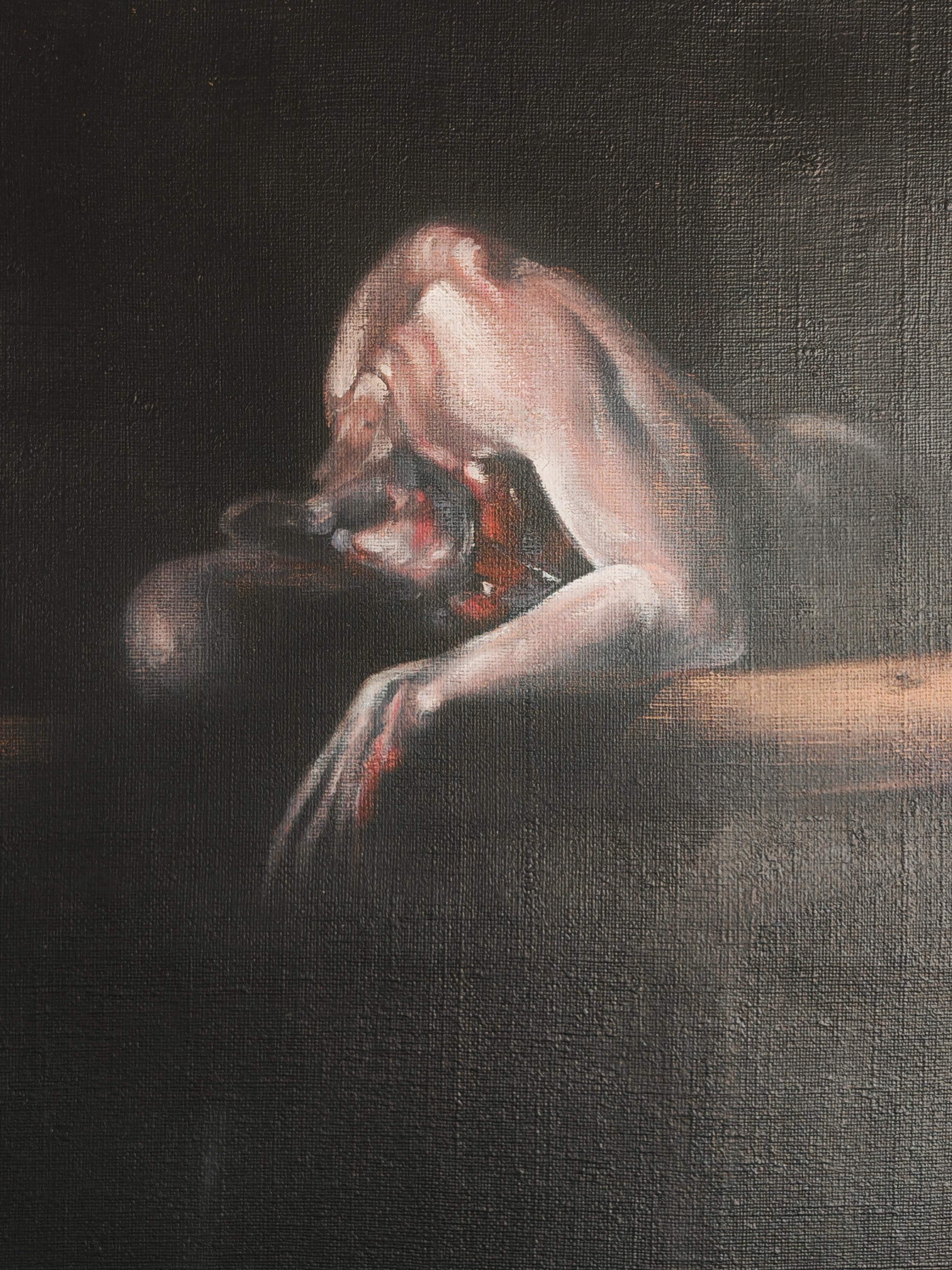 XL Óleo abstracto, al estilo de Francis Bacon y Vladimir Velickovic Posmoderno en venta