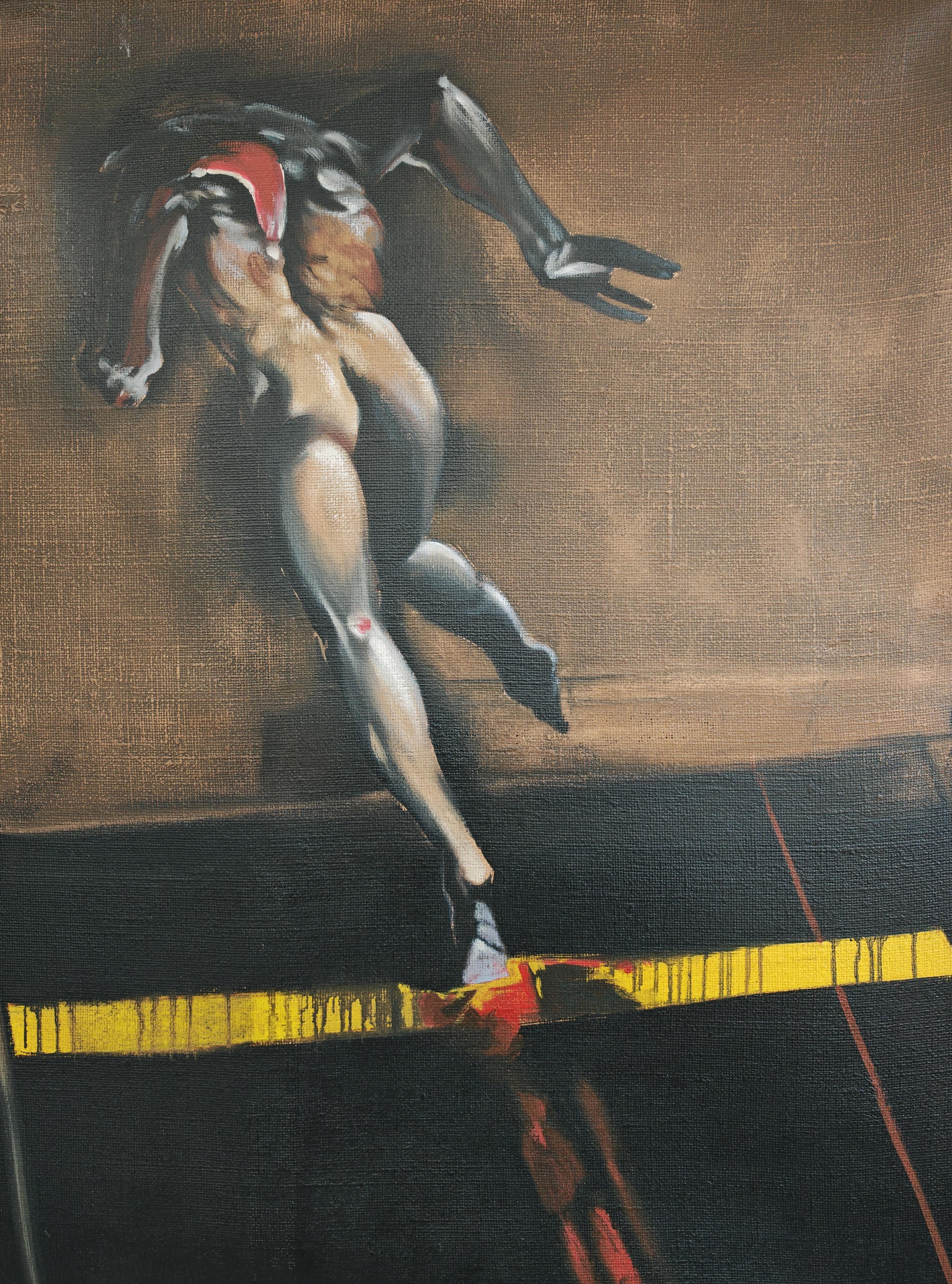 XL Óleo abstracto, al estilo de Francis Bacon y Vladimir Velickovic Posmoderno en venta