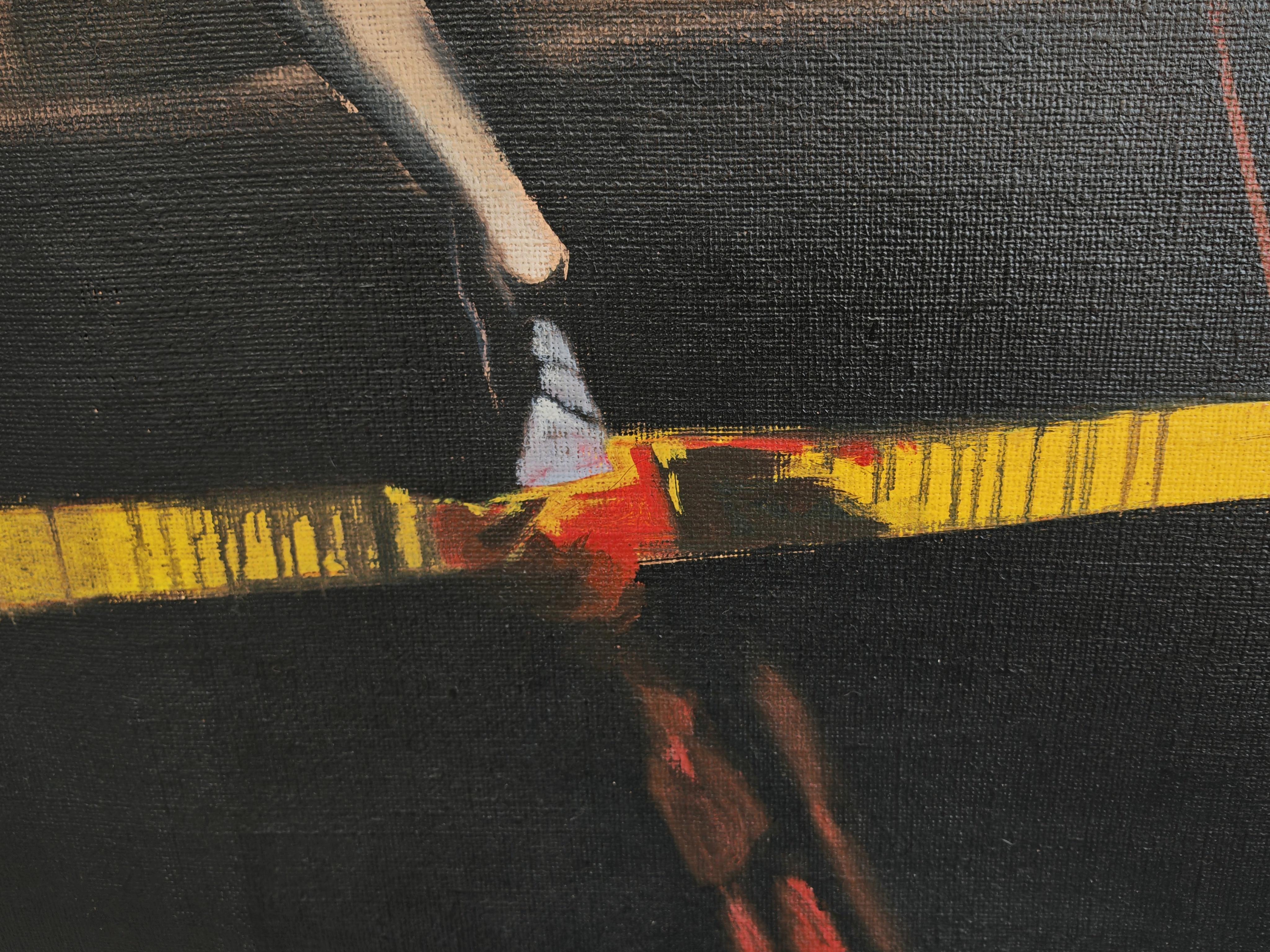 XL Óleo abstracto, al estilo de Francis Bacon y Vladimir Velickovic Serbio en venta