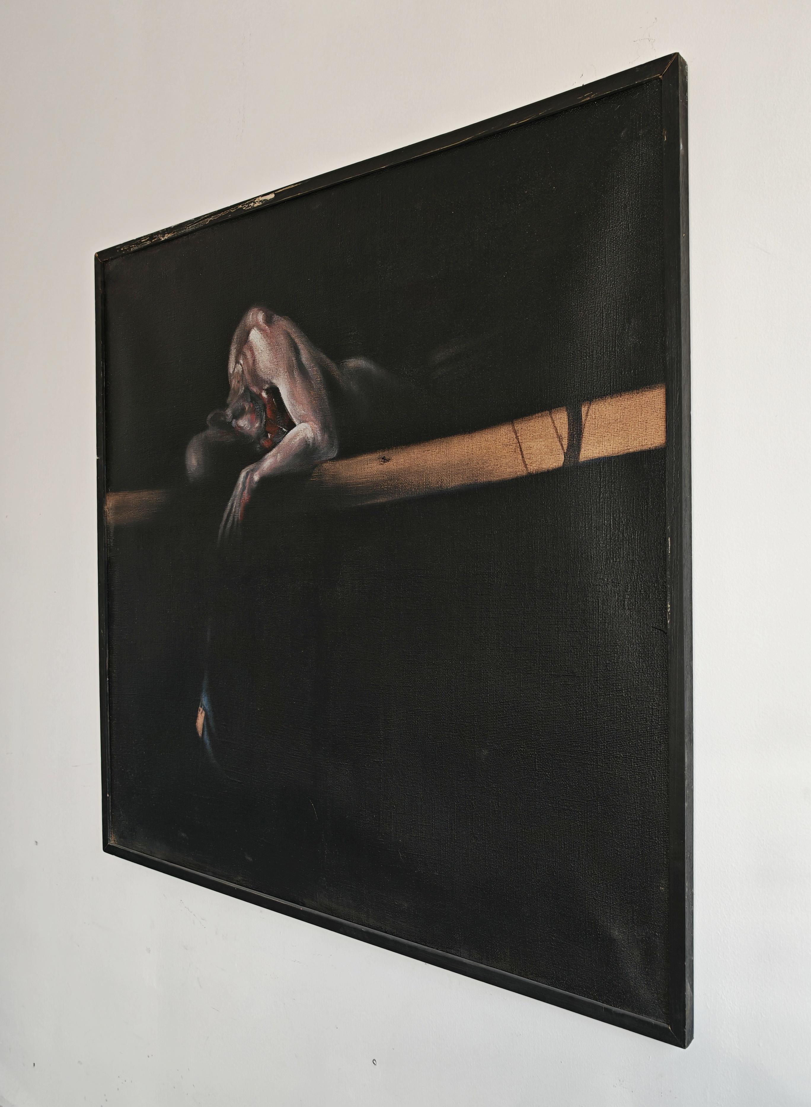XL Óleo abstracto, al estilo de Francis Bacon y Vladimir Velickovic finales del siglo XX en venta