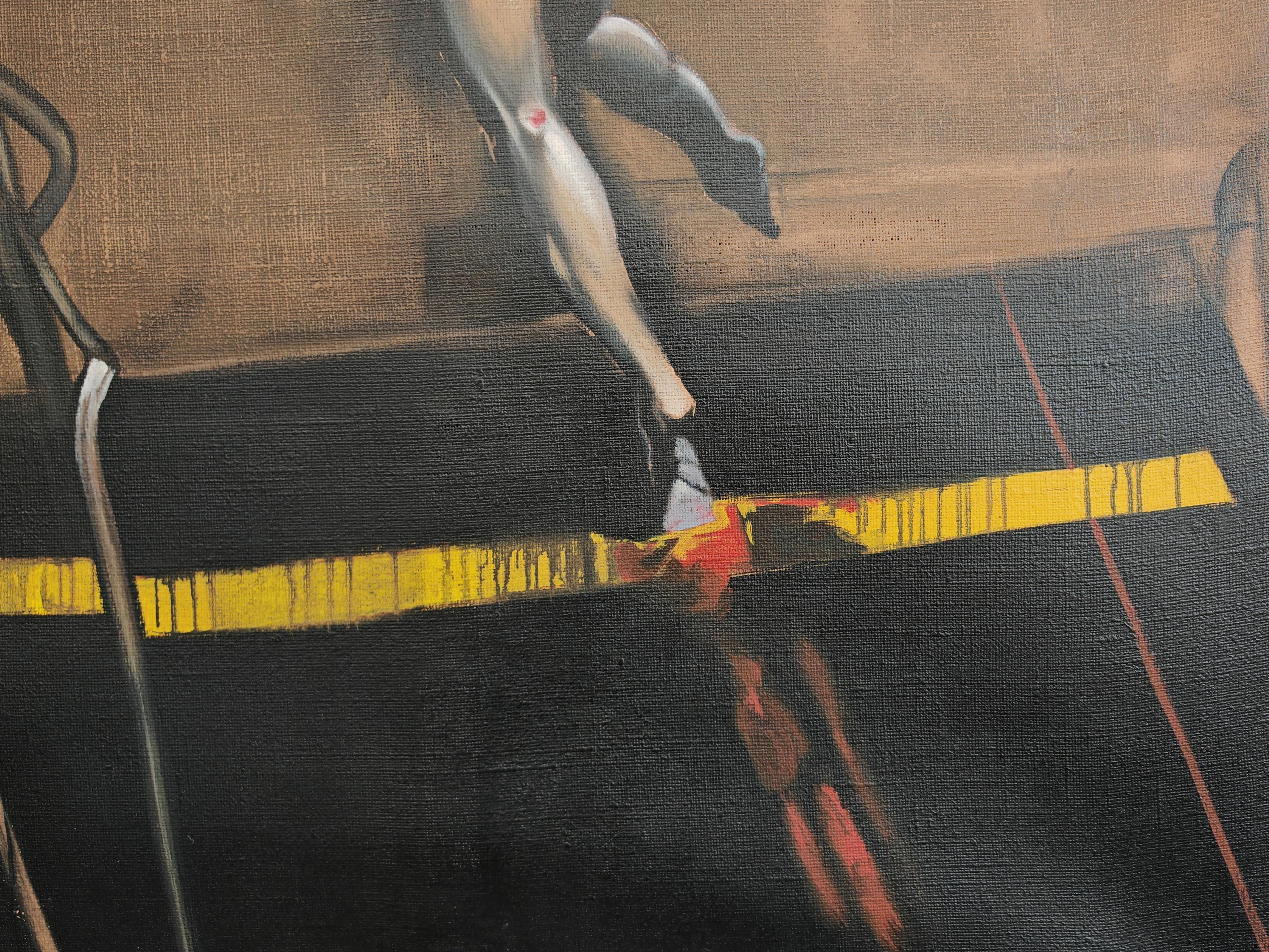 XL Óleo abstracto, al estilo de Francis Bacon y Vladimir Velickovic Lienzo en venta
