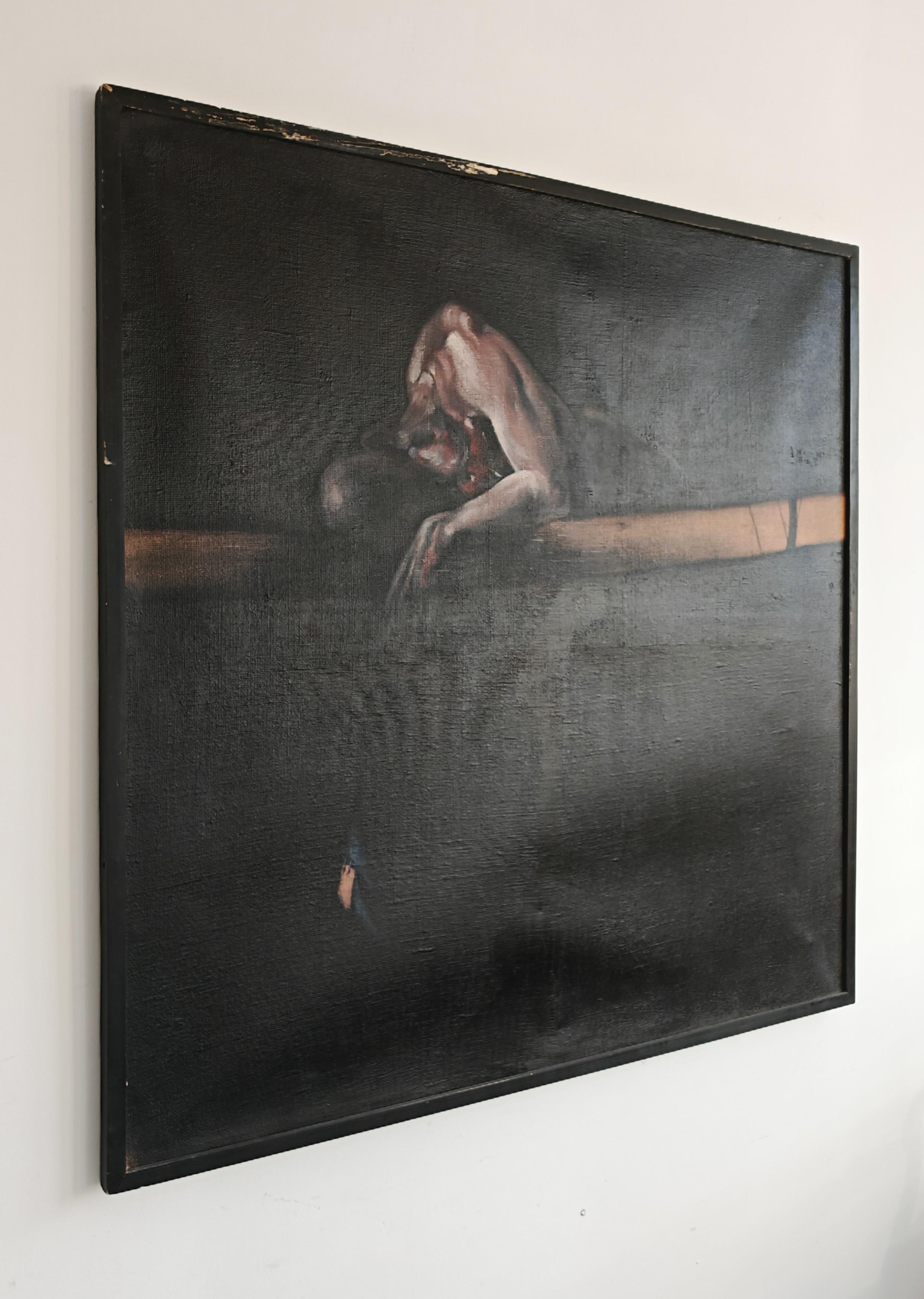 XL Óleo abstracto, al estilo de Francis Bacon y Vladimir Velickovic en venta 1