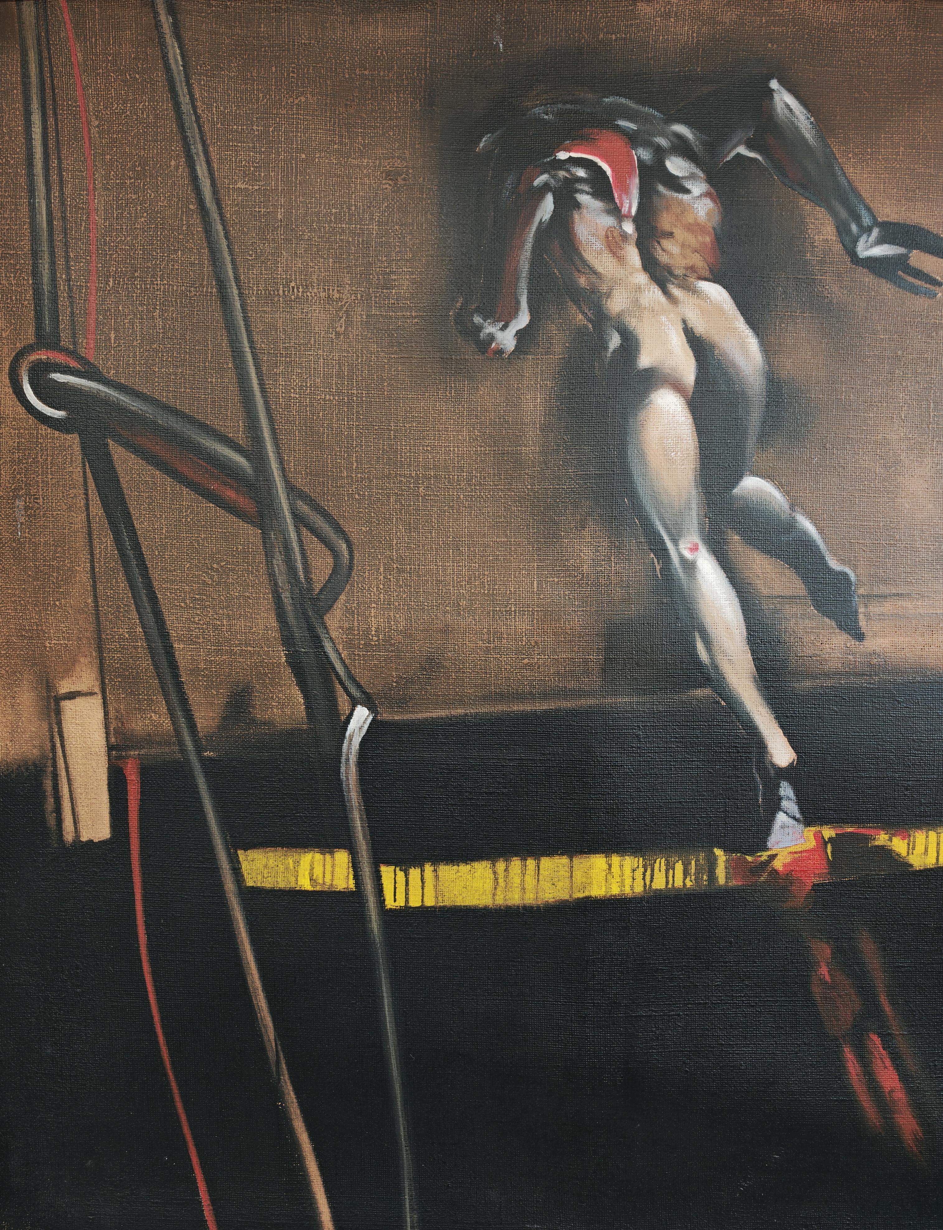XL Óleo abstracto, al estilo de Francis Bacon y Vladimir Velickovic en venta 1