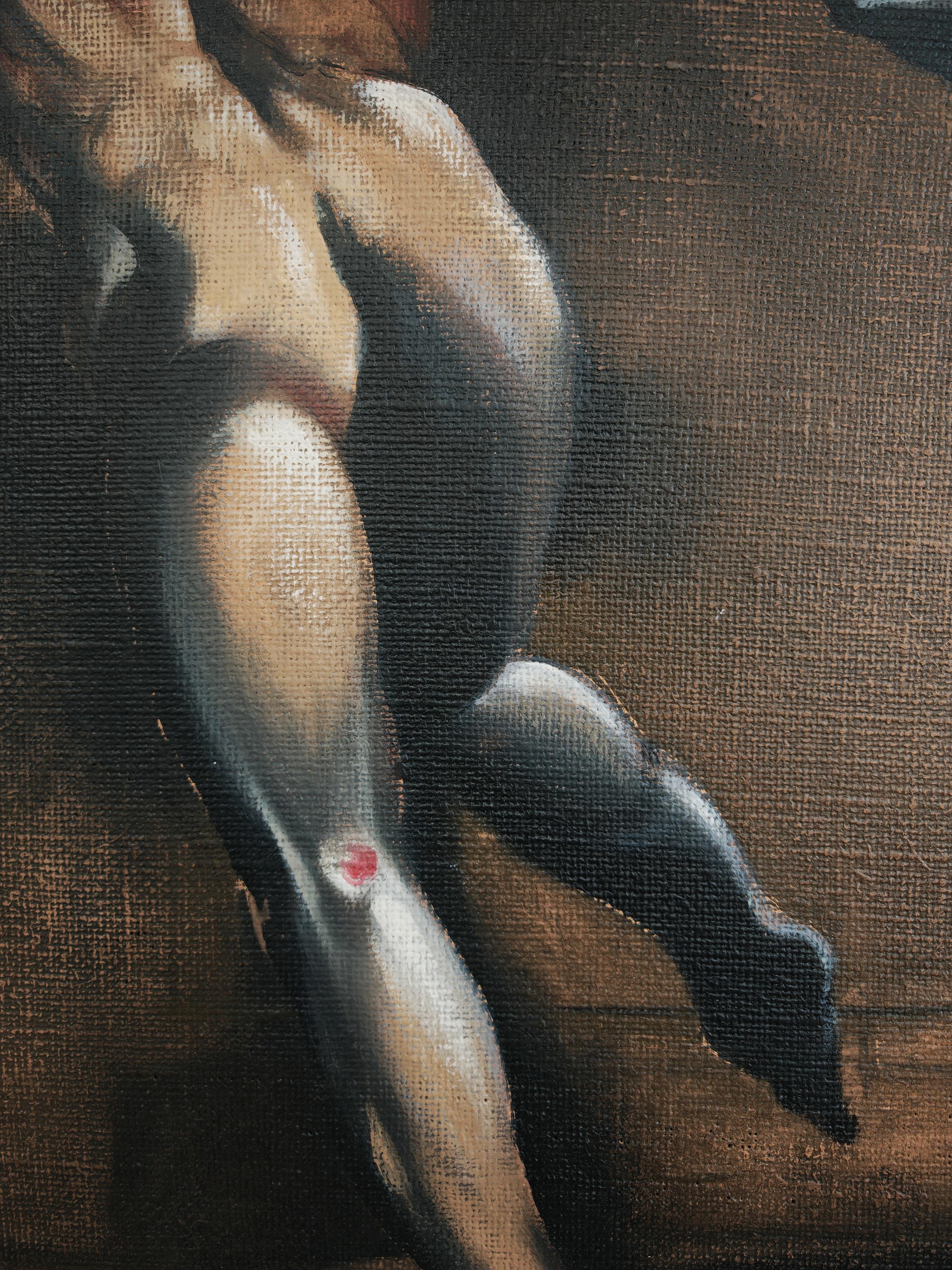 XL Óleo abstracto, al estilo de Francis Bacon y Vladimir Velickovic en venta 2