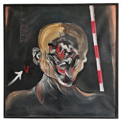 XL Abstract oil painting, in style of Francis Bacon and Vladimir Velickovic