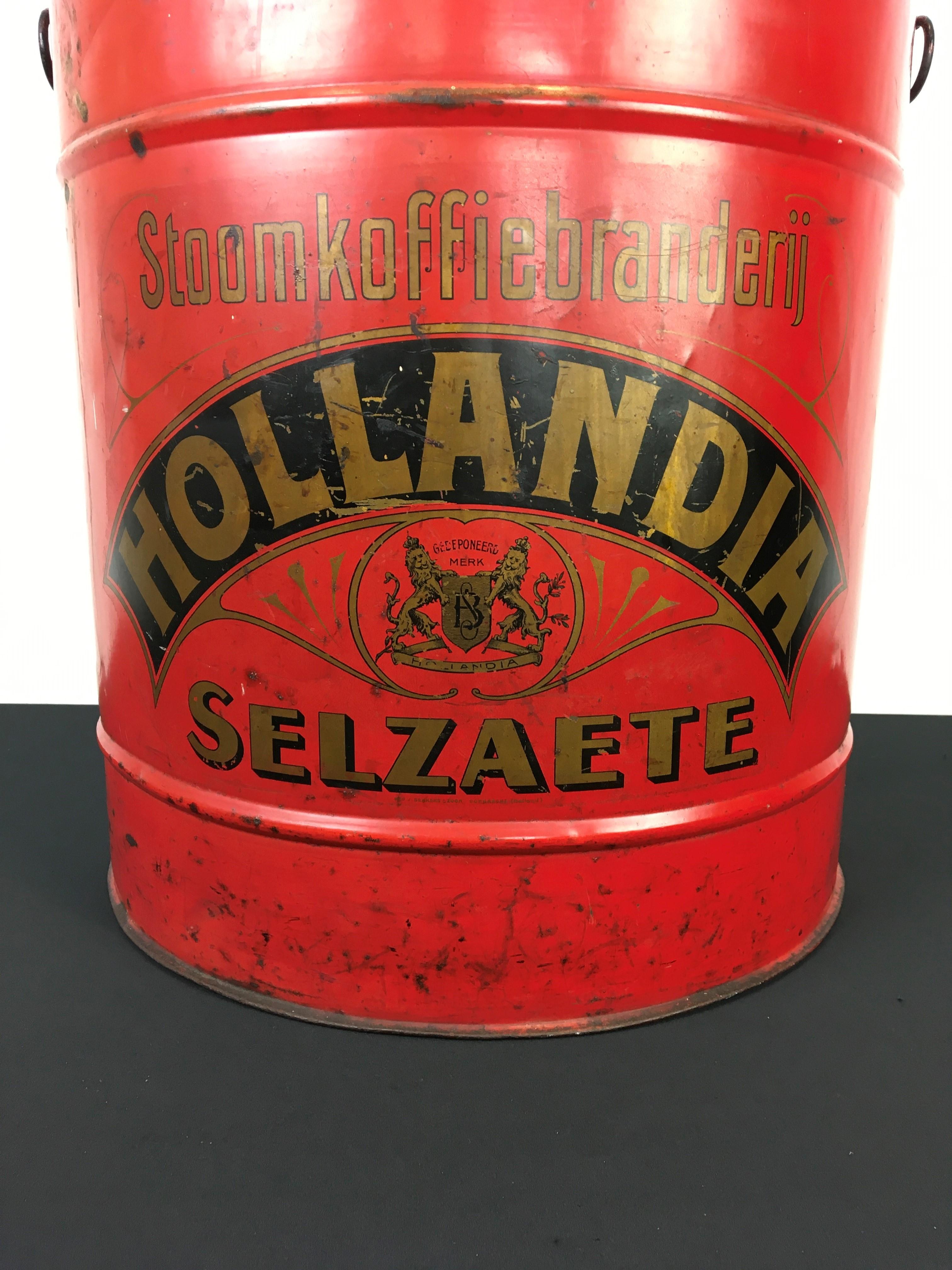 XL Antique Coffee Container Coffee Tin For Sale at 1stDibs