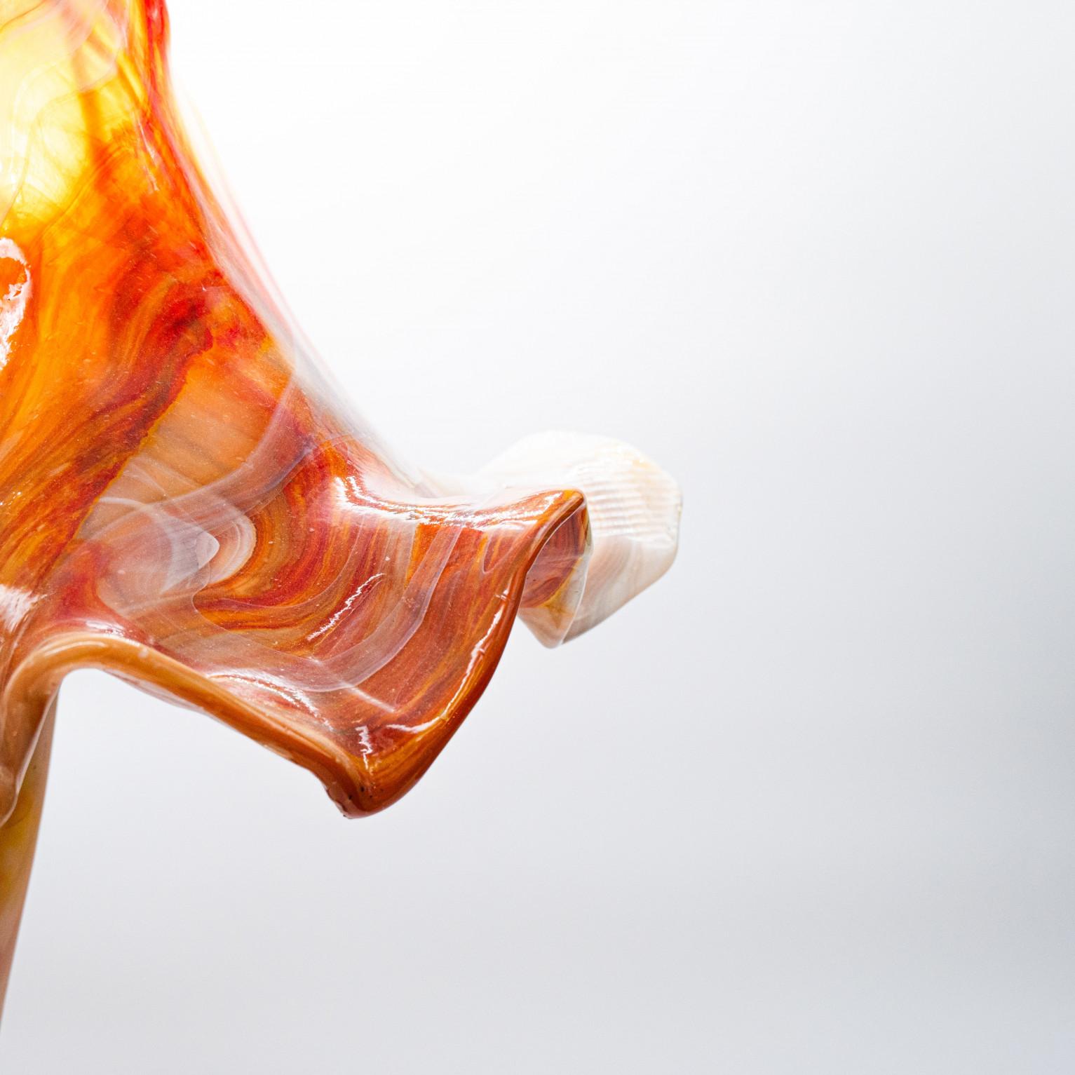 XL Art Nouveau Style Mushroom Murano Hand Blown, Table Lamp, Italy Italiano en venta