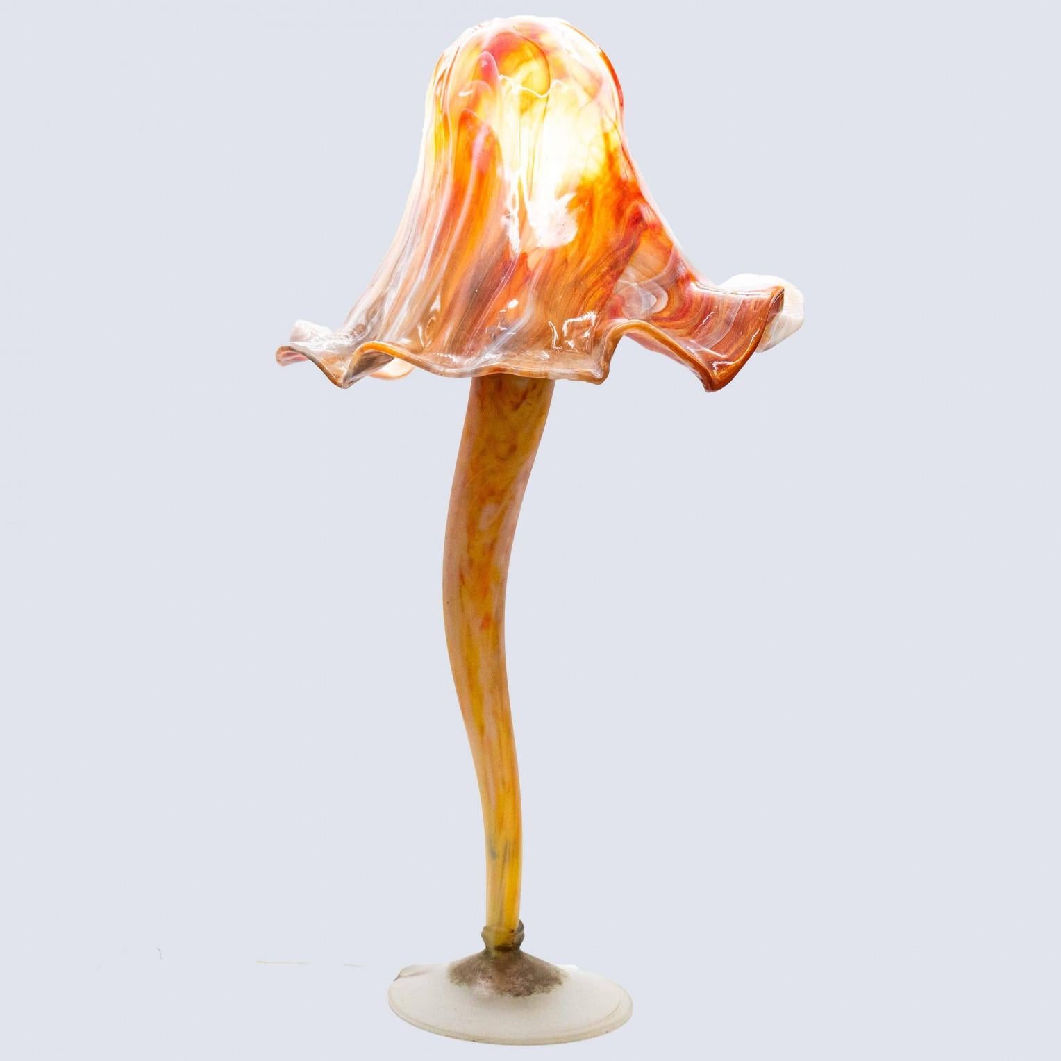 XL Lámpara de mesa de Murano soplada a mano, estilo Art Nouveau, seta, Italia en venta 1