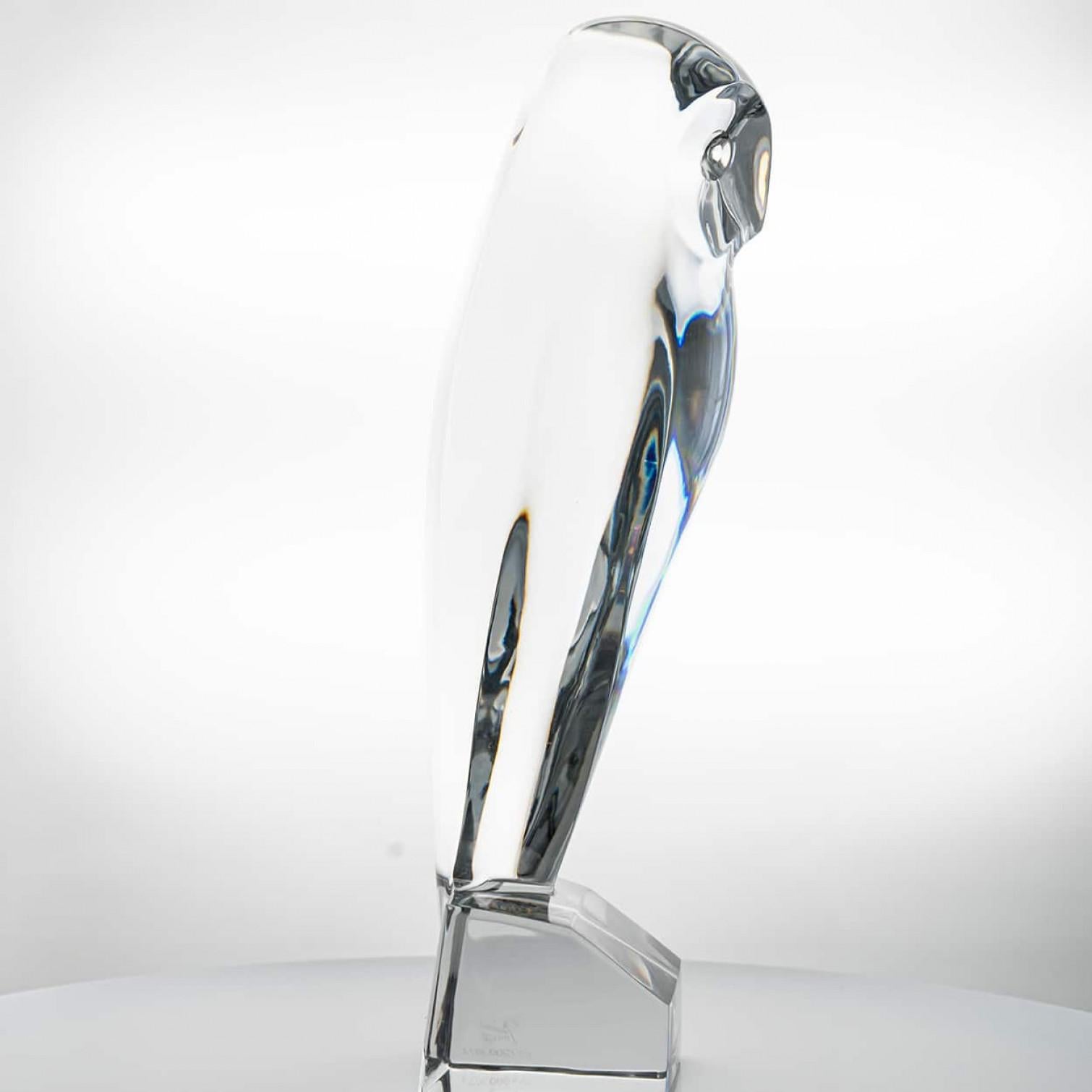 Altro XL Scultura di gufo in cristallo di Baccarat, Francia in vendita