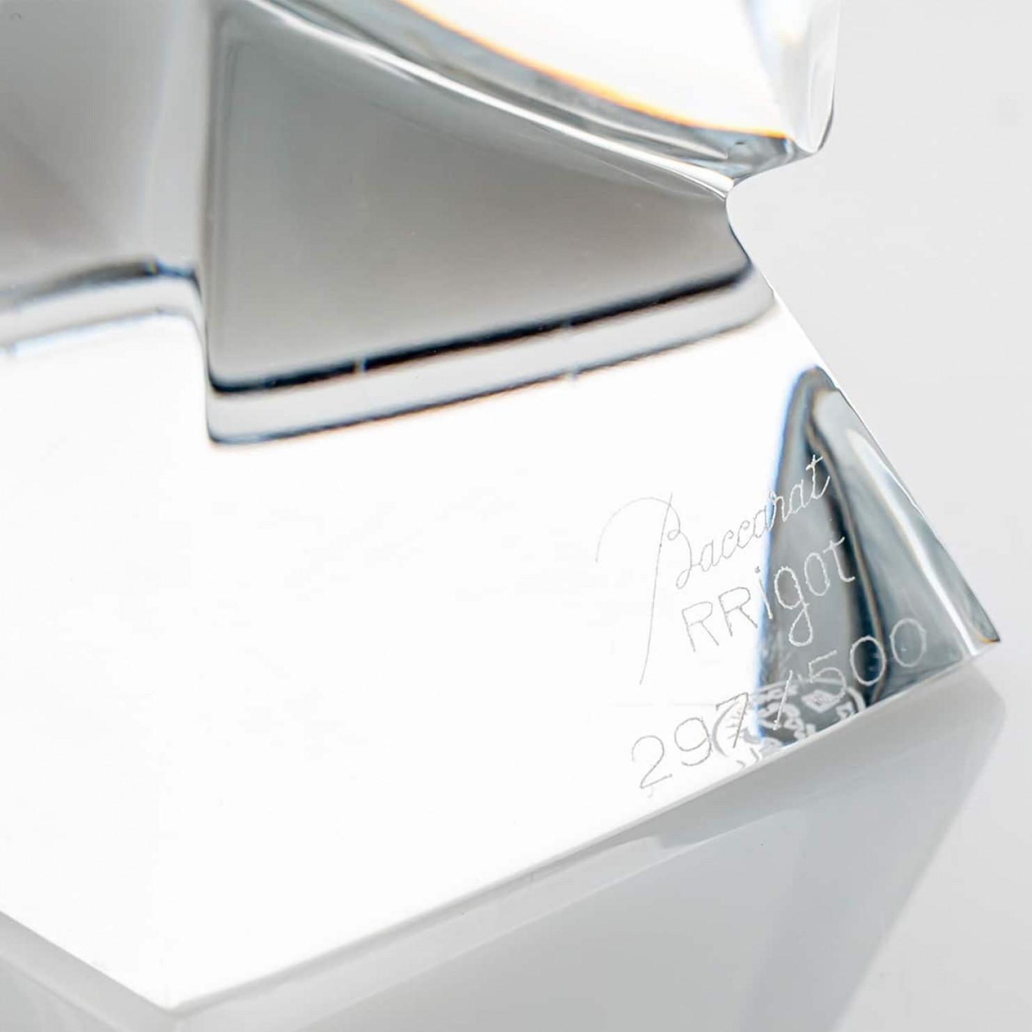 Autre XL Sculpture hibou en cristal de Baccarat, France en vente