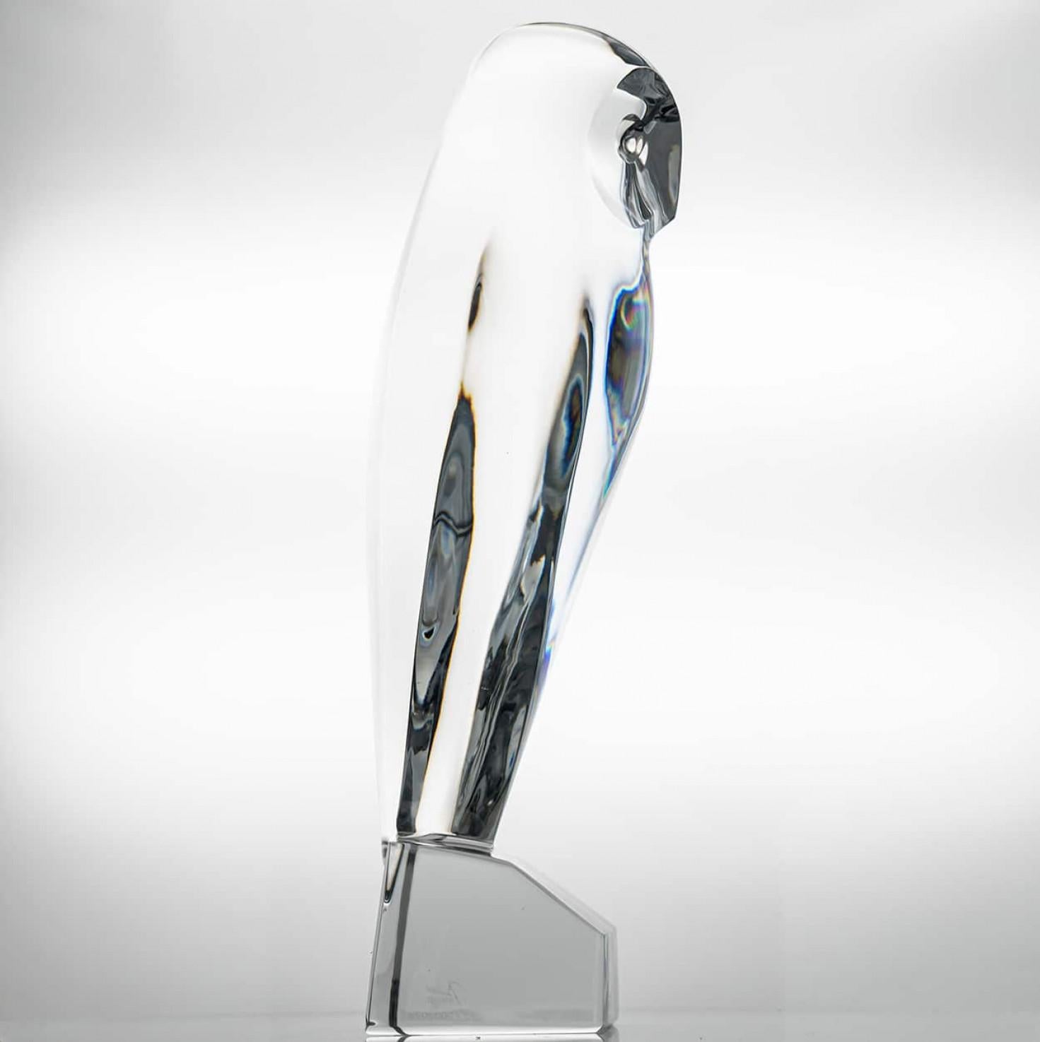 XL Scultura di gufo in cristallo di Baccarat, Francia in vendita 1