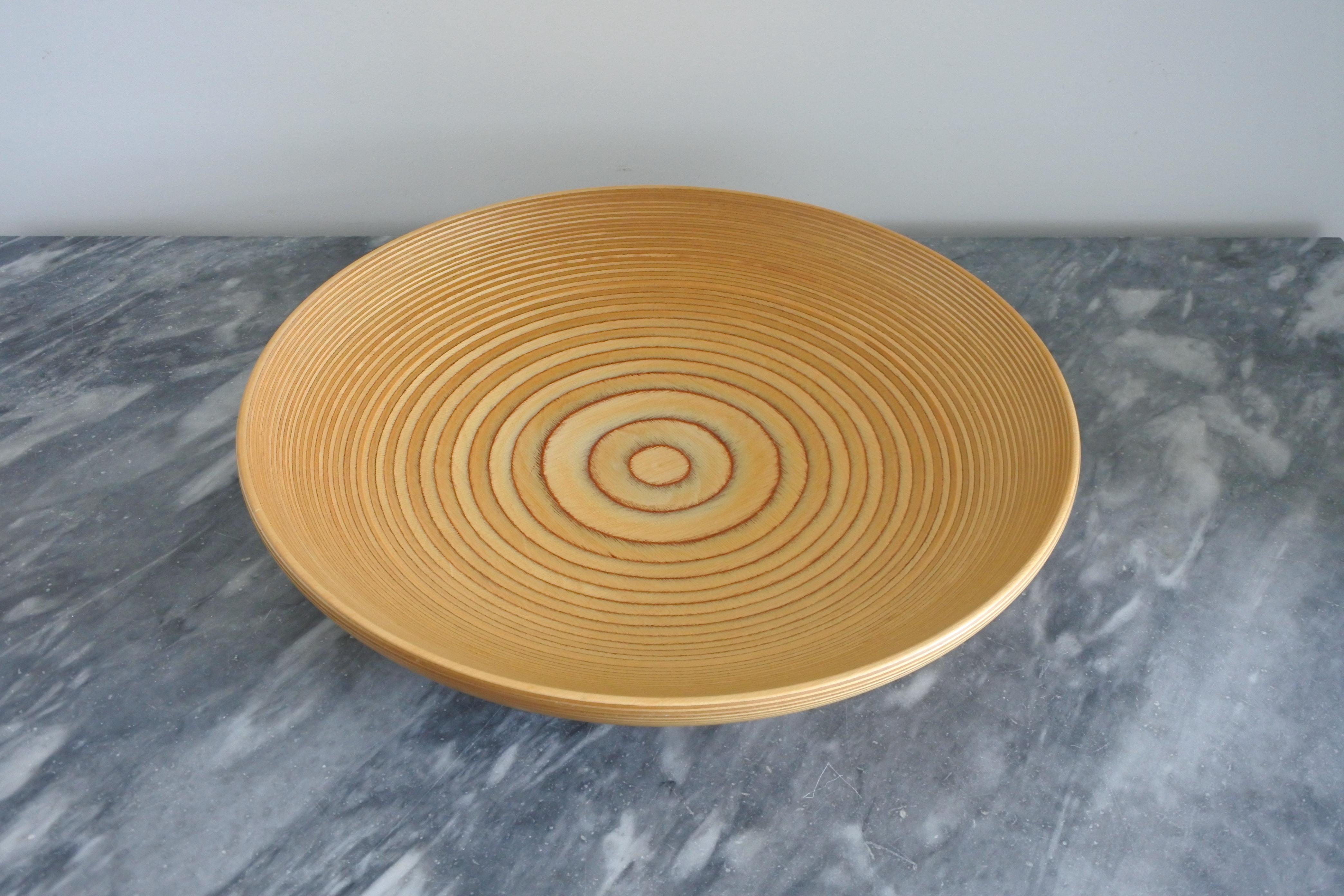 Turned XL Birch Plywood Tray by Saarinen, Finland For Sale