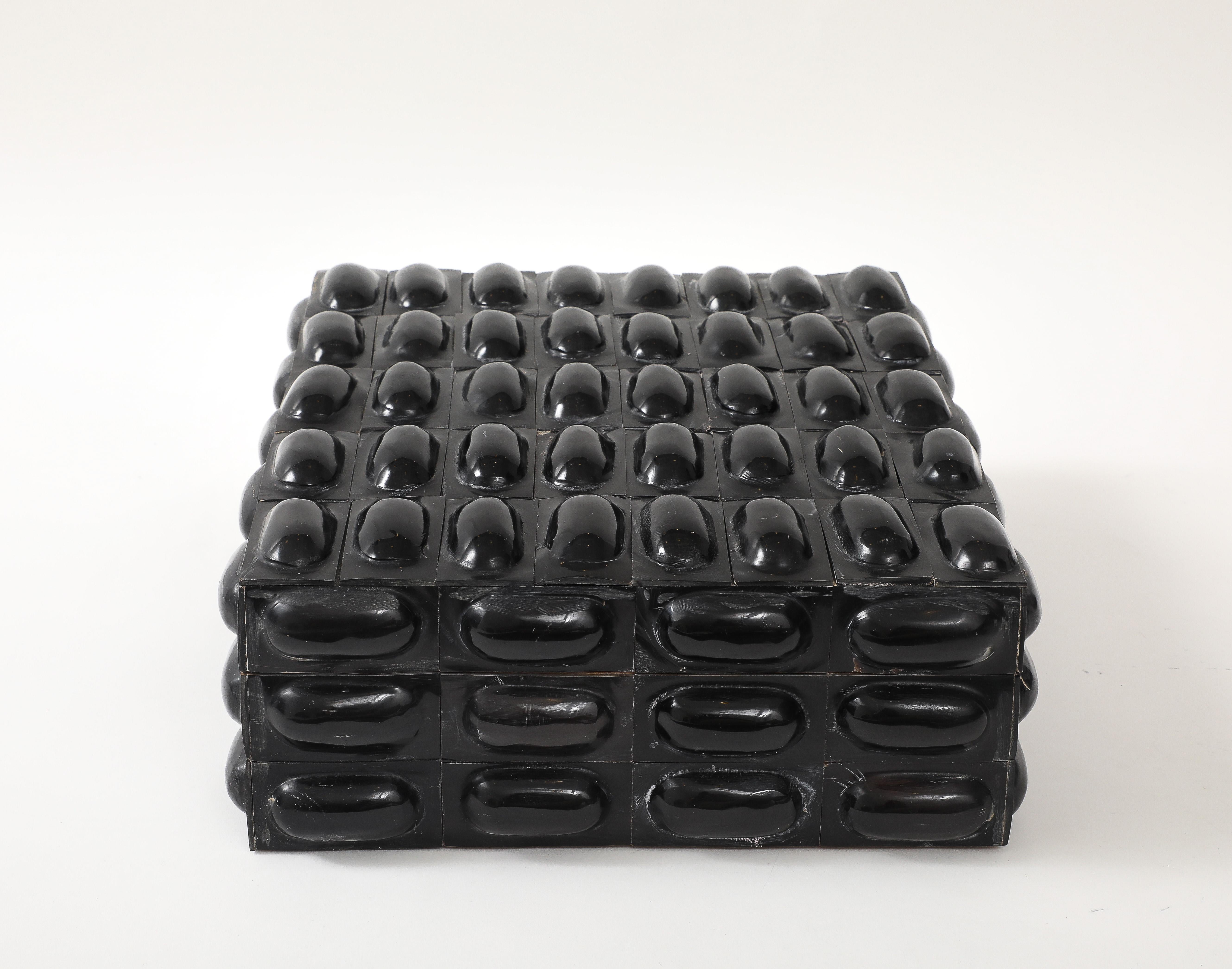 XL Schwarzer Büffel Horn Box (Spanisch) im Angebot