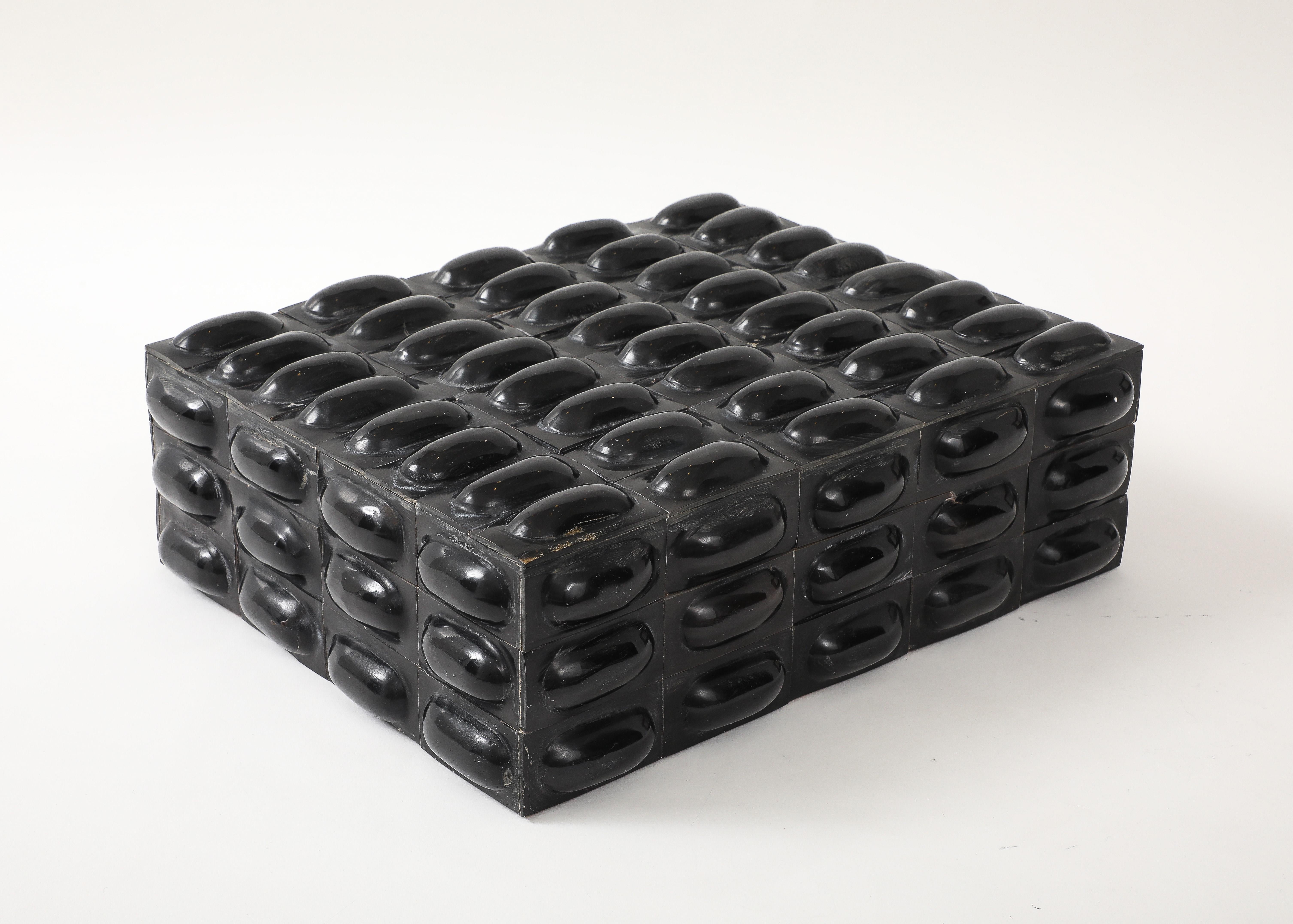 XL Schwarzer Büffel Horn Box (21. Jahrhundert und zeitgenössisch) im Angebot