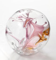 XL Blown Glass Orb Sculpture by Peter Bramhall.