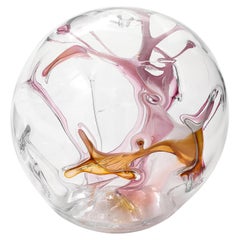 XL Blown Glass Orb Sculpture by Peter Bramhall.